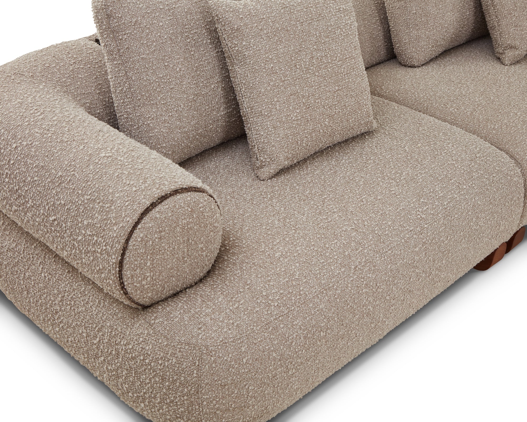 Cotto Modular Sofa Right - Amalfy Taupe & Middle Brown