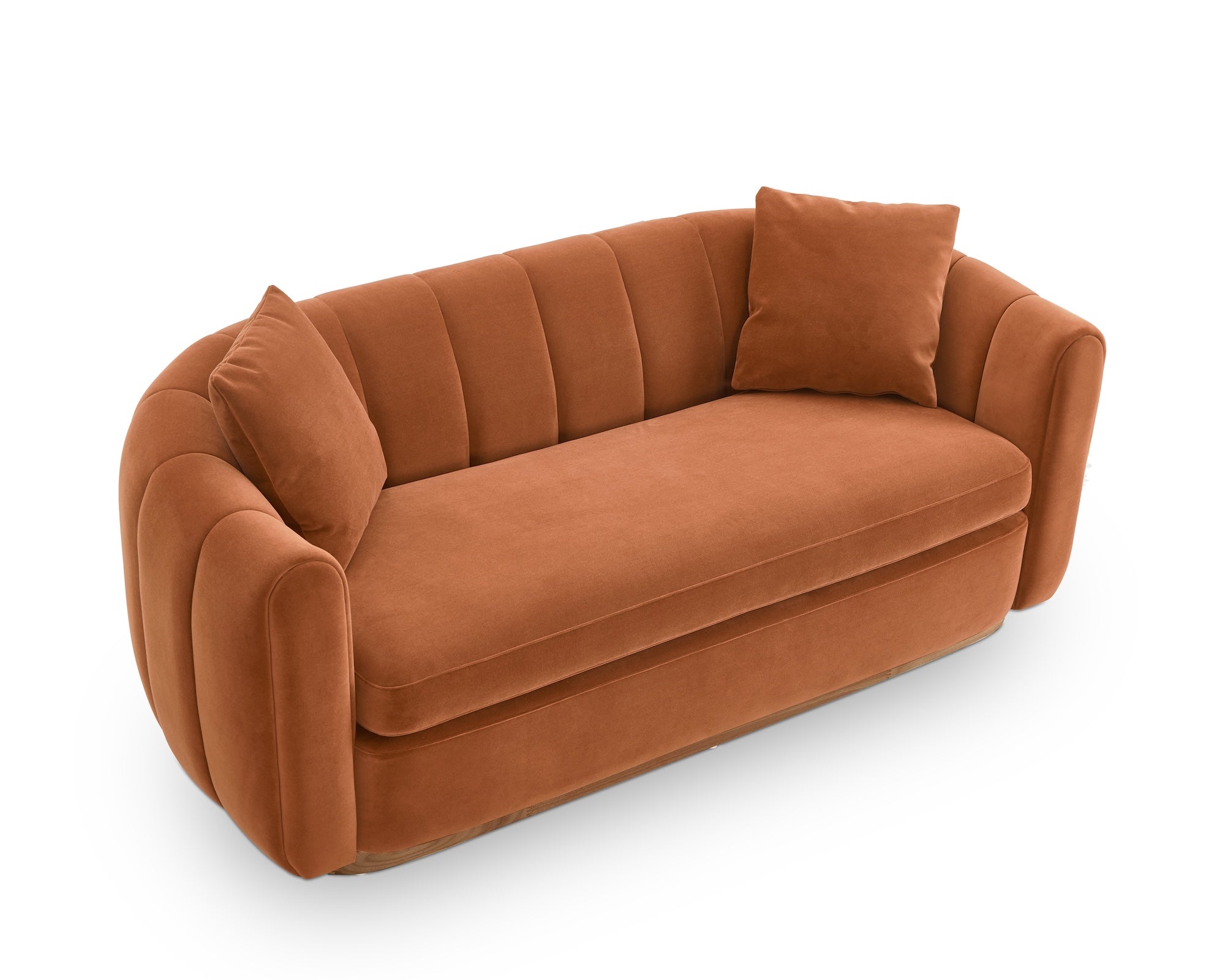 Arles 2 Seater Sofa - Melbourne Clay & Walnut
