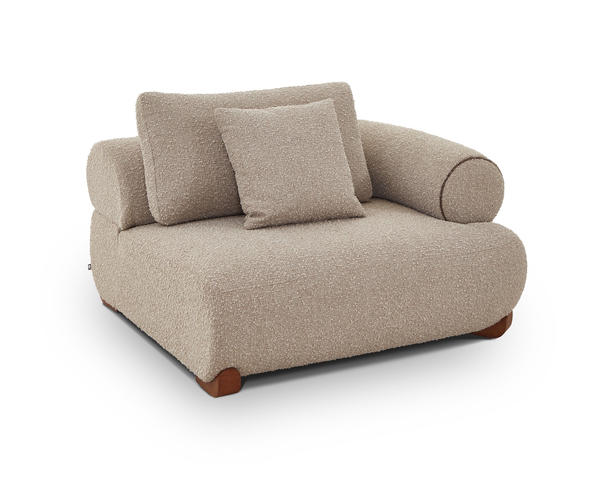 Cotto Modular Sofa Left - Amalfy Taupe & Middle Brown