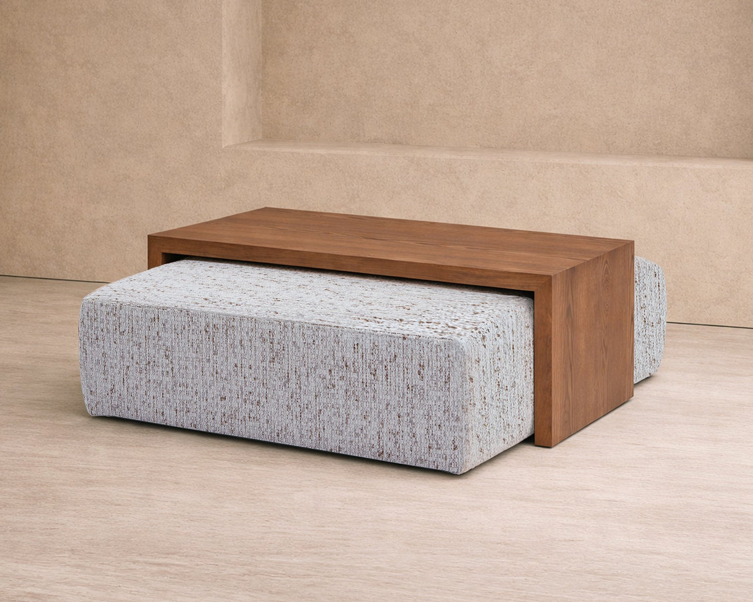 William Ottoman / Coffee Table - Norfolk Wheat/Mid Brown