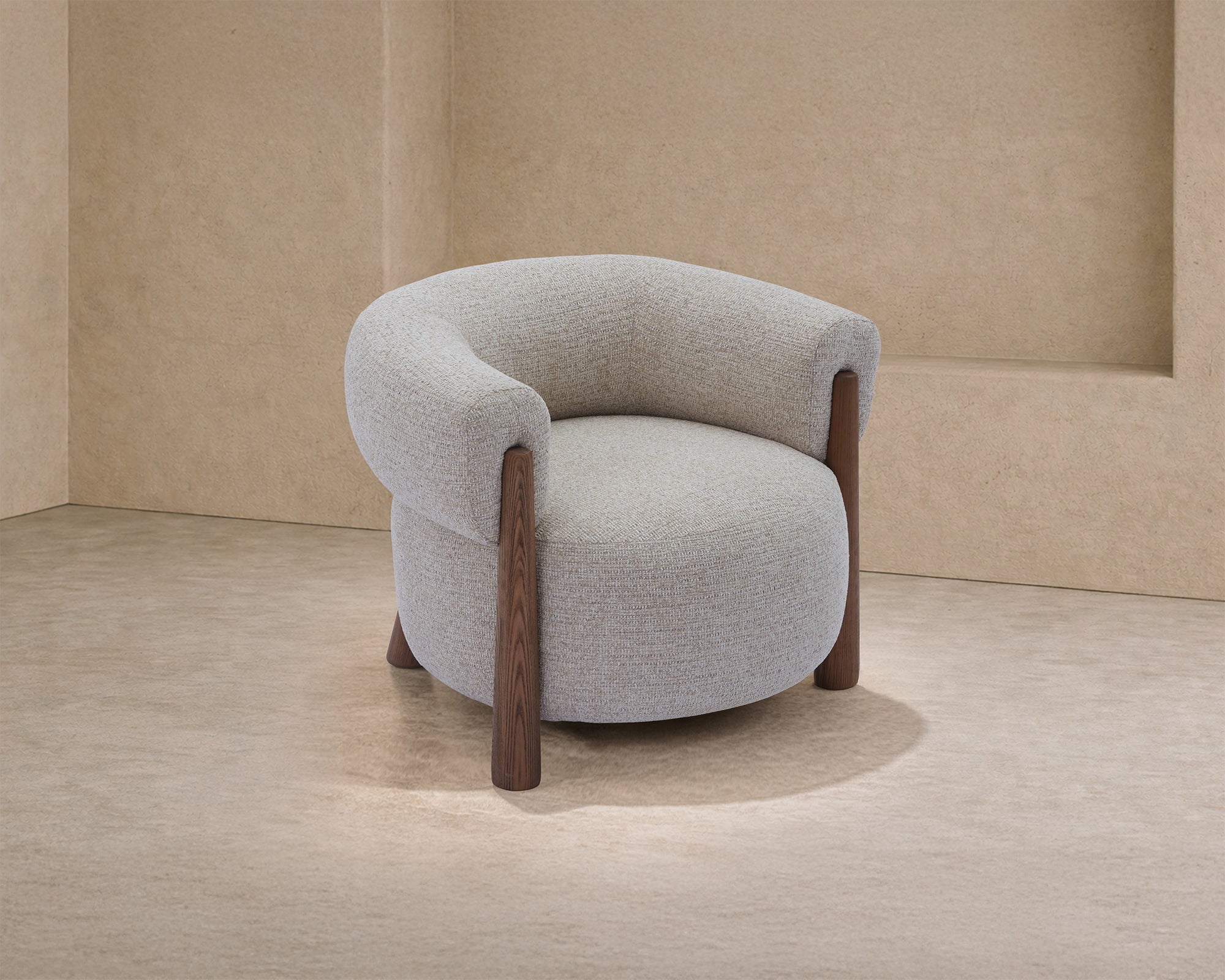 Civana Occasional Chair - Nordic Sand/Mid Brown
