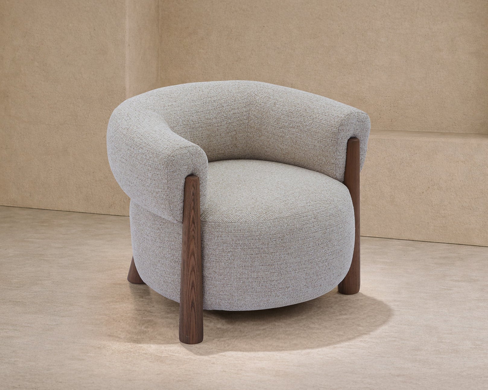 Civana Occasional Chair - Nordic Sand/Mid Brown