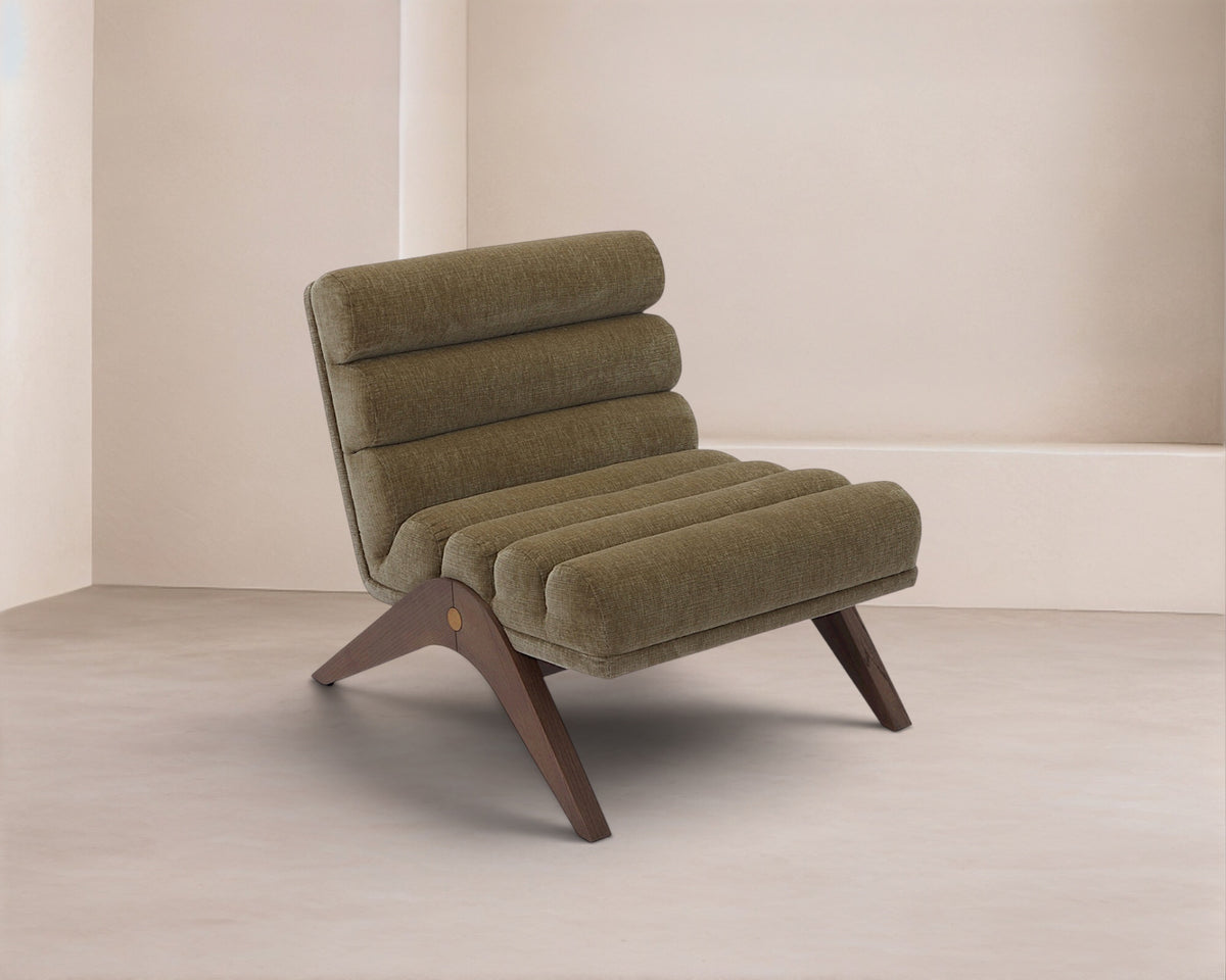 Charles Occasional Chair - Kenia Moss/Mid Brown