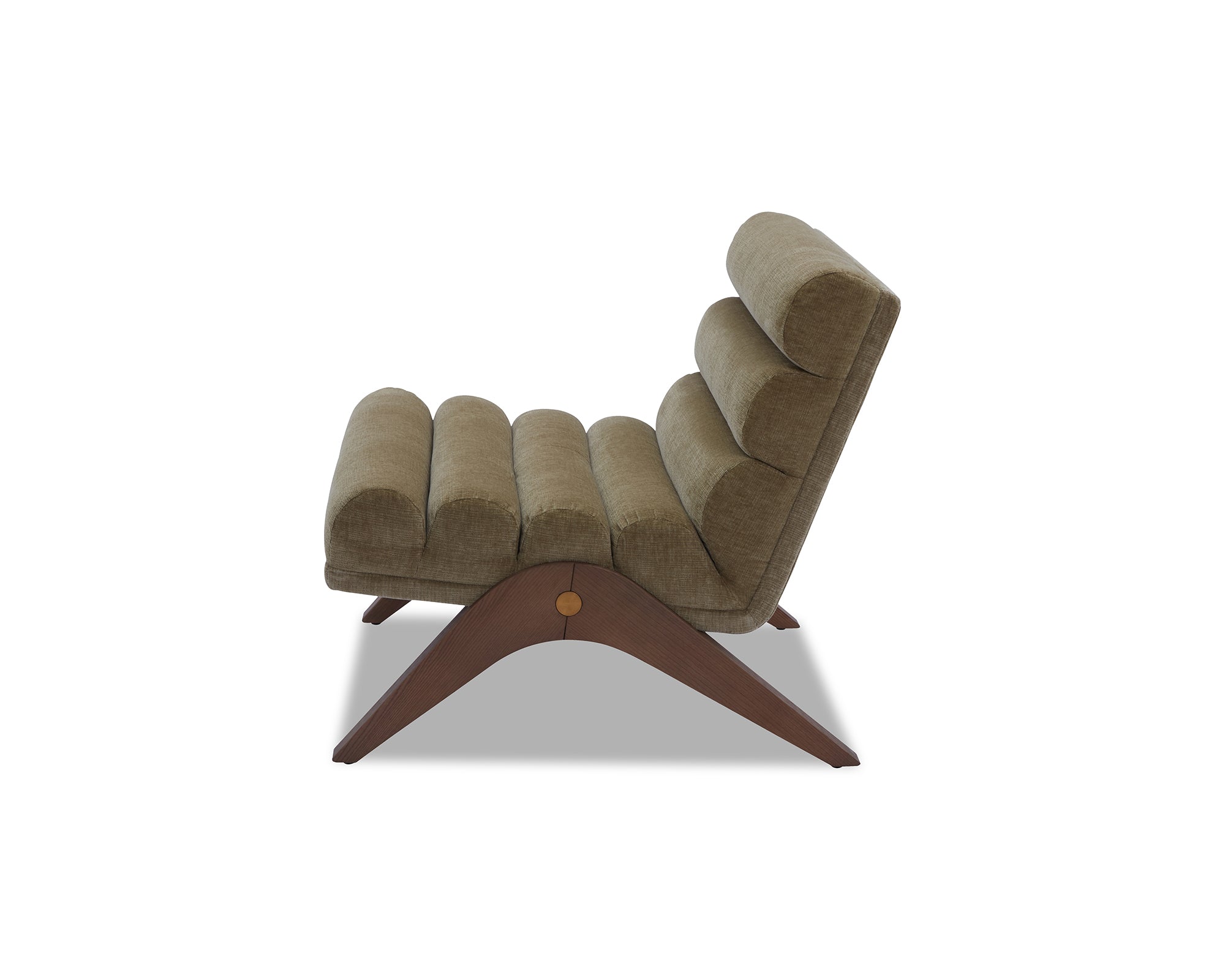 Charles Occasional Chair - Kenia Moss/Mid Brown