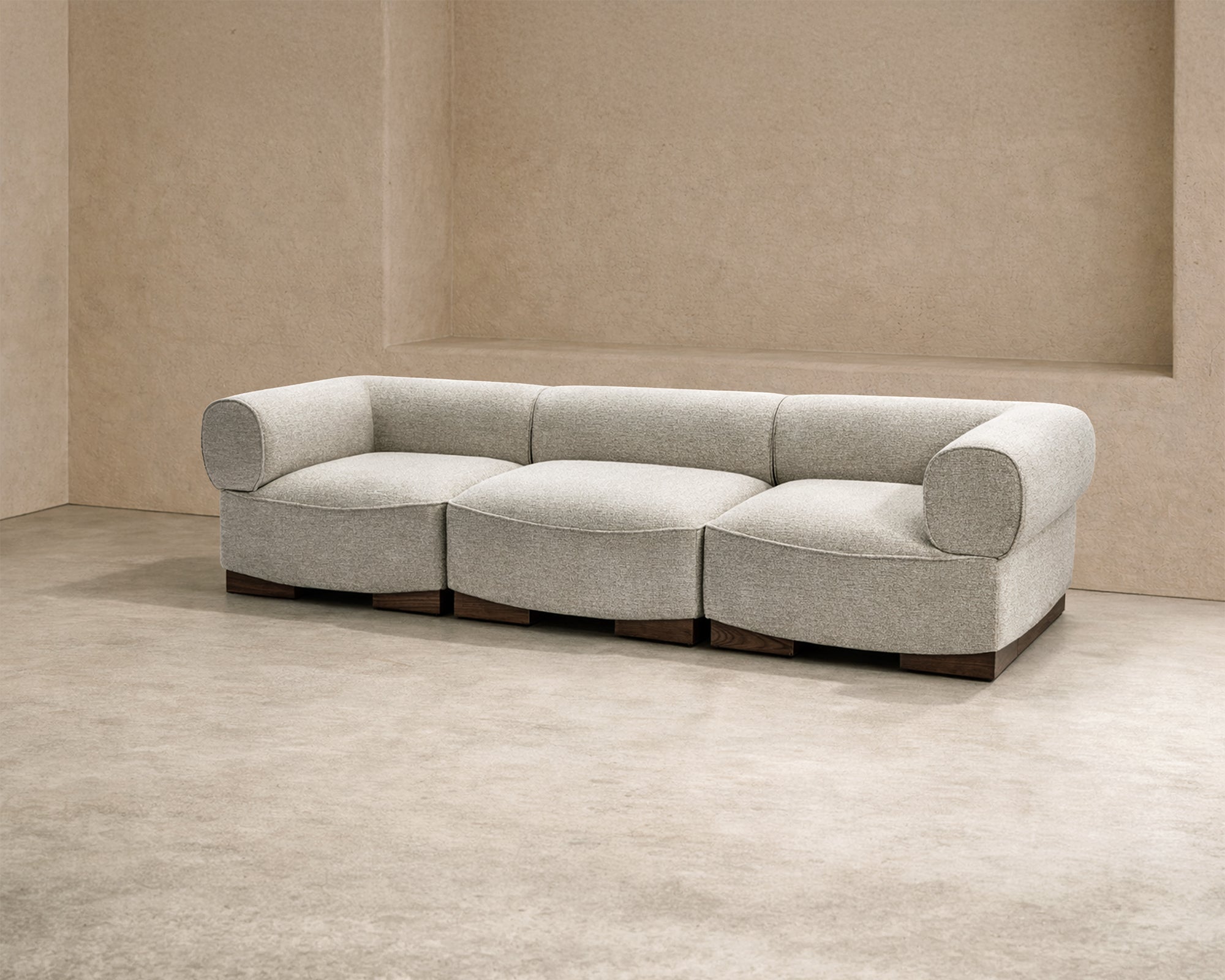 Demure Sofa - Nordic Sand/Mid Brown