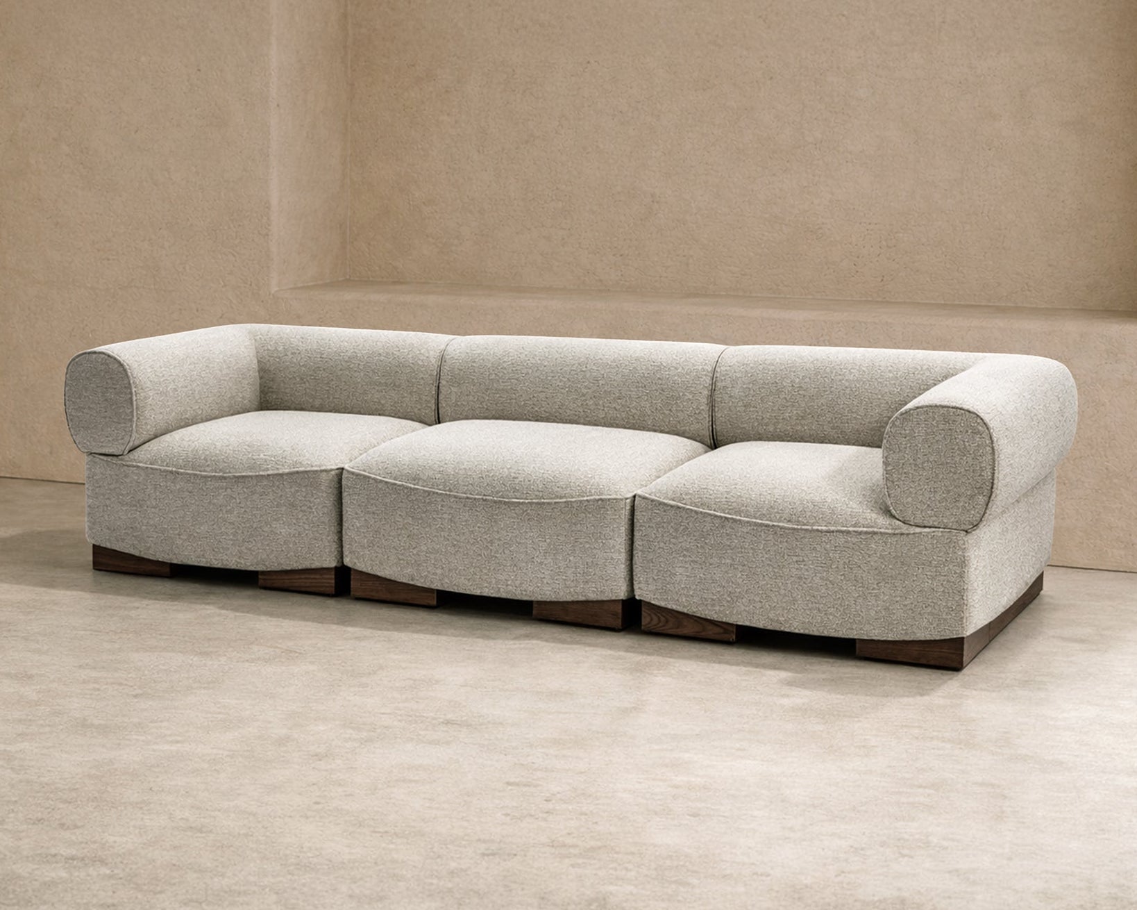 Demure Sofa - Nordic Sand/Mid Brown
