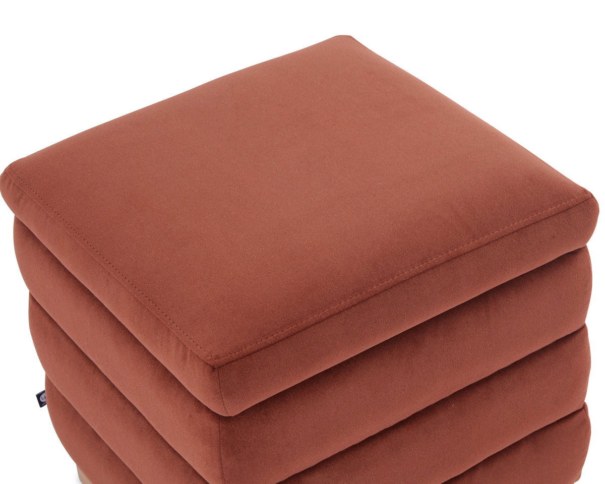 Seren Storage Ottoman - Kent Chocolate