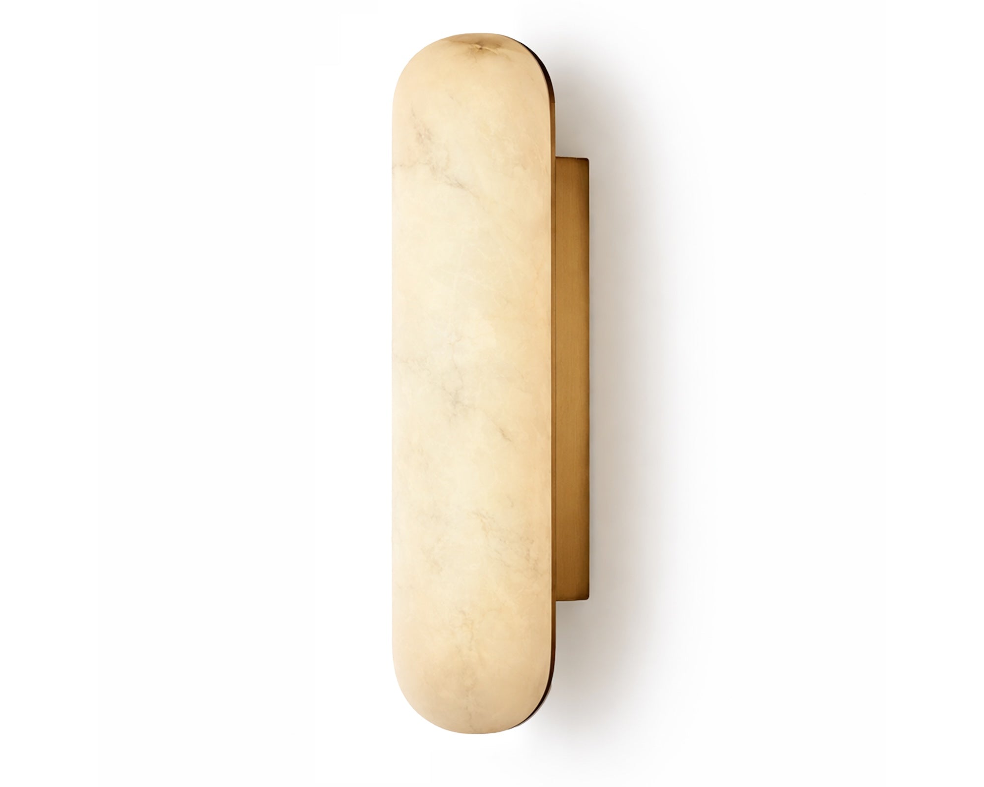 Alura IP44 Wall Light - Alabaster and Brushed Brass