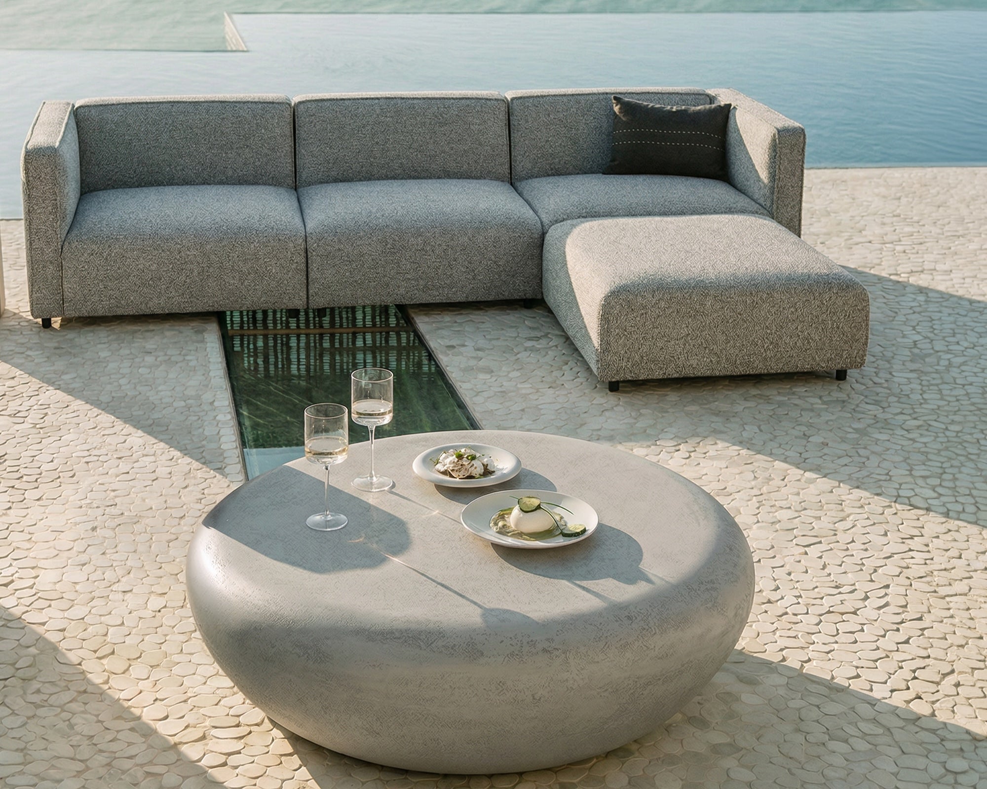 Lombok Coffee Table - Limestone