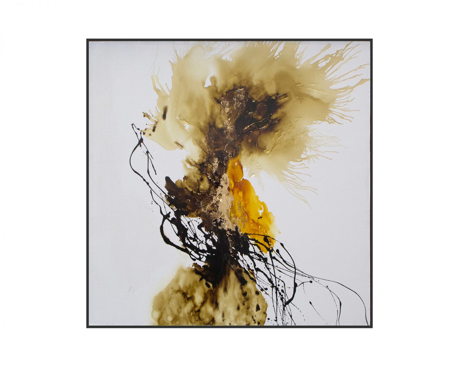 Natura Painting - Gold and Black