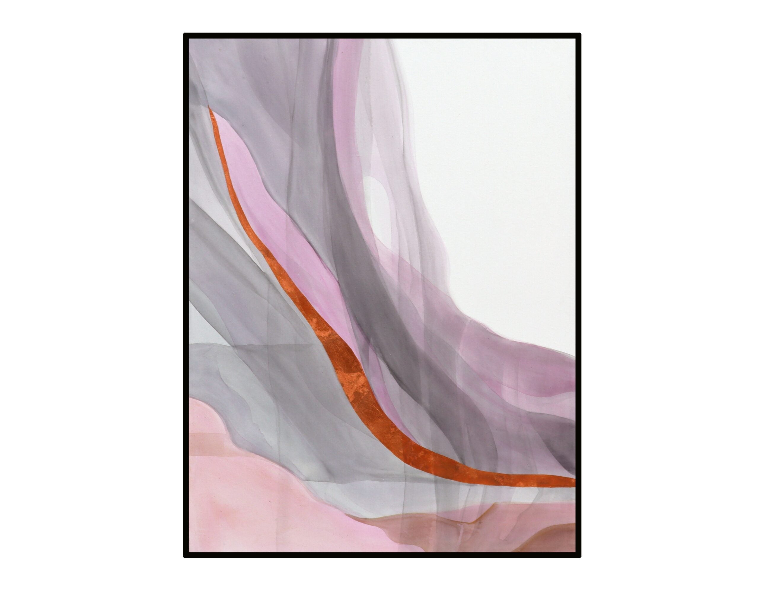 Geo Painting - Pink, Orange and Grey