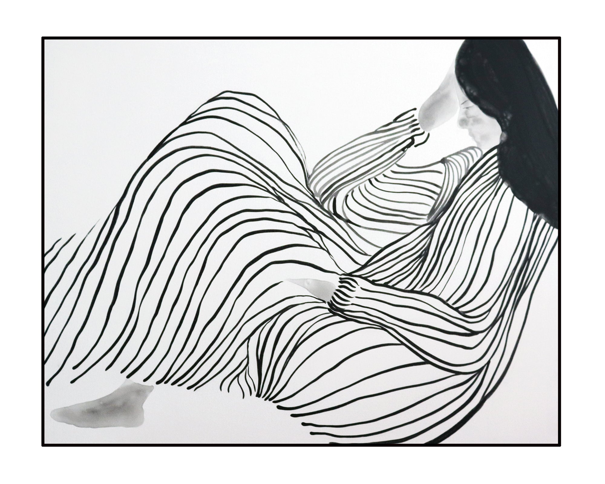 The Figure Painting - Black and White