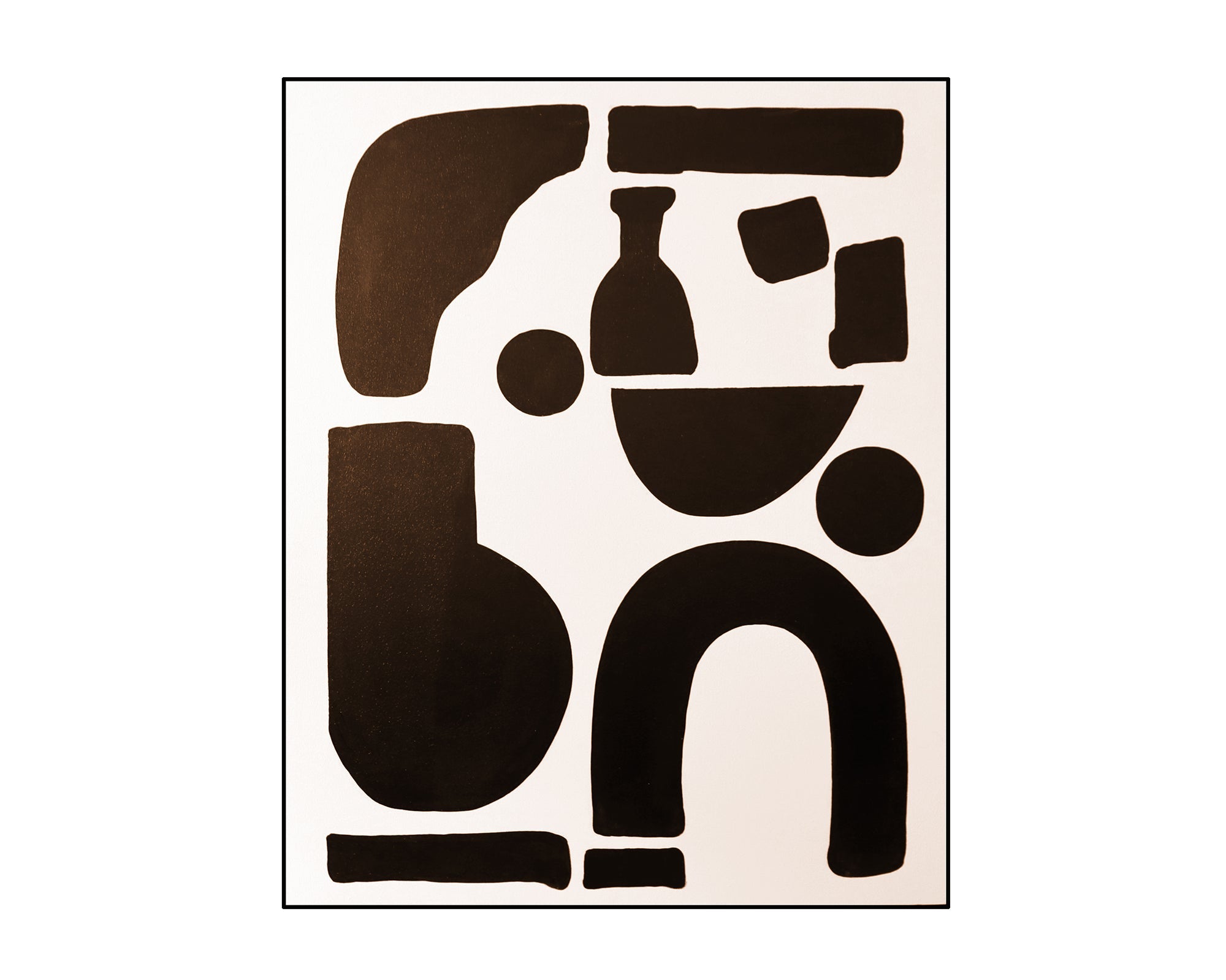 Farren Oil Painting - Brown and White