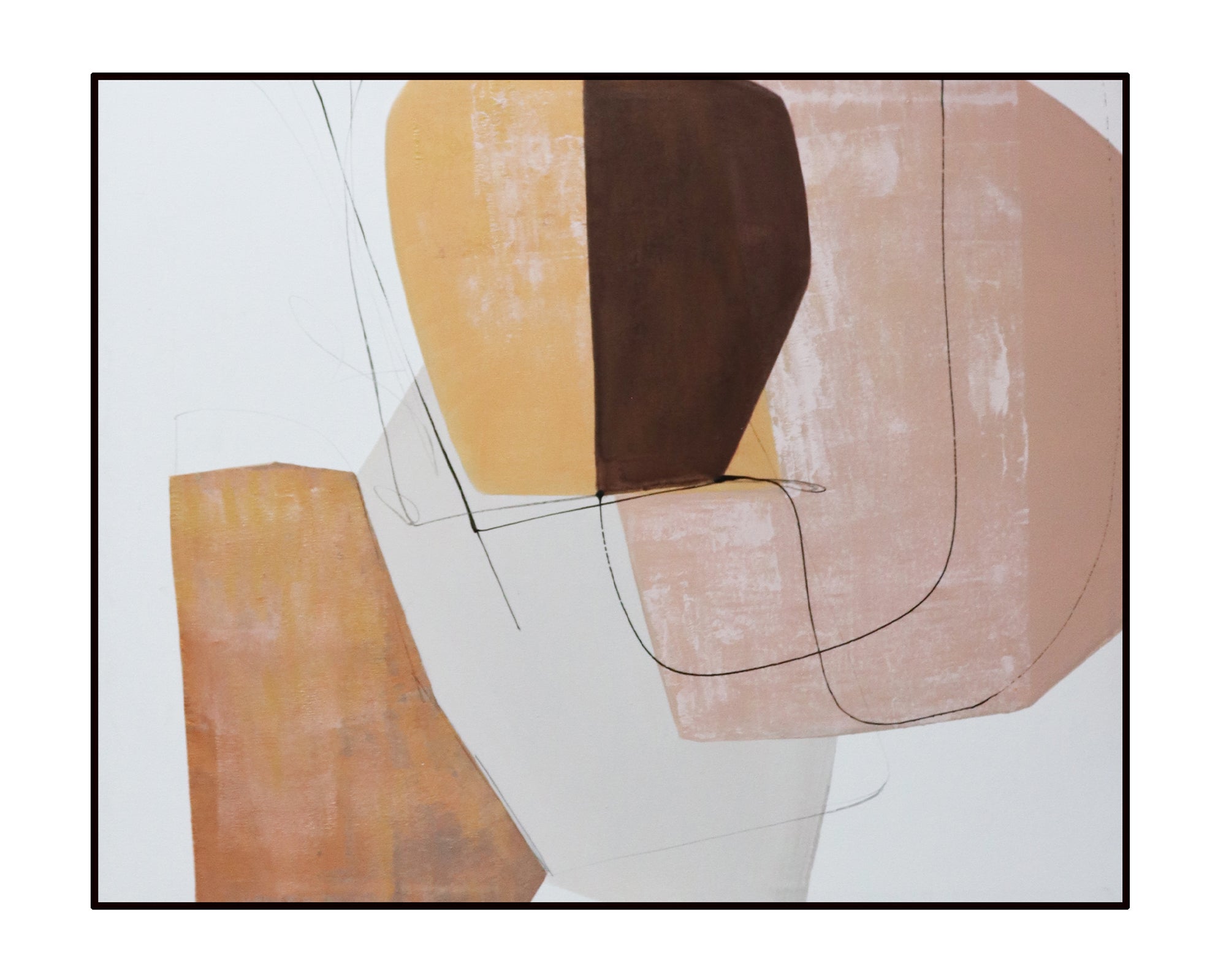 Persian Oil Painting - Orange and Cream