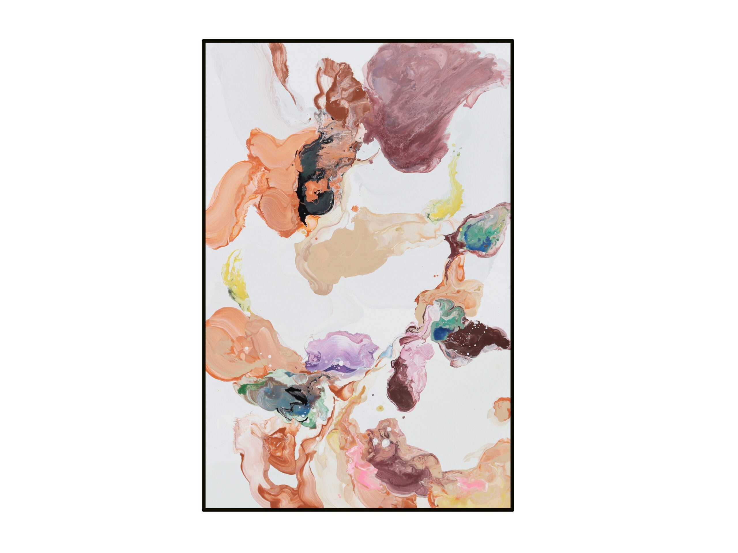 Peinture Painting - Orange, Purple, Yellow and Blue