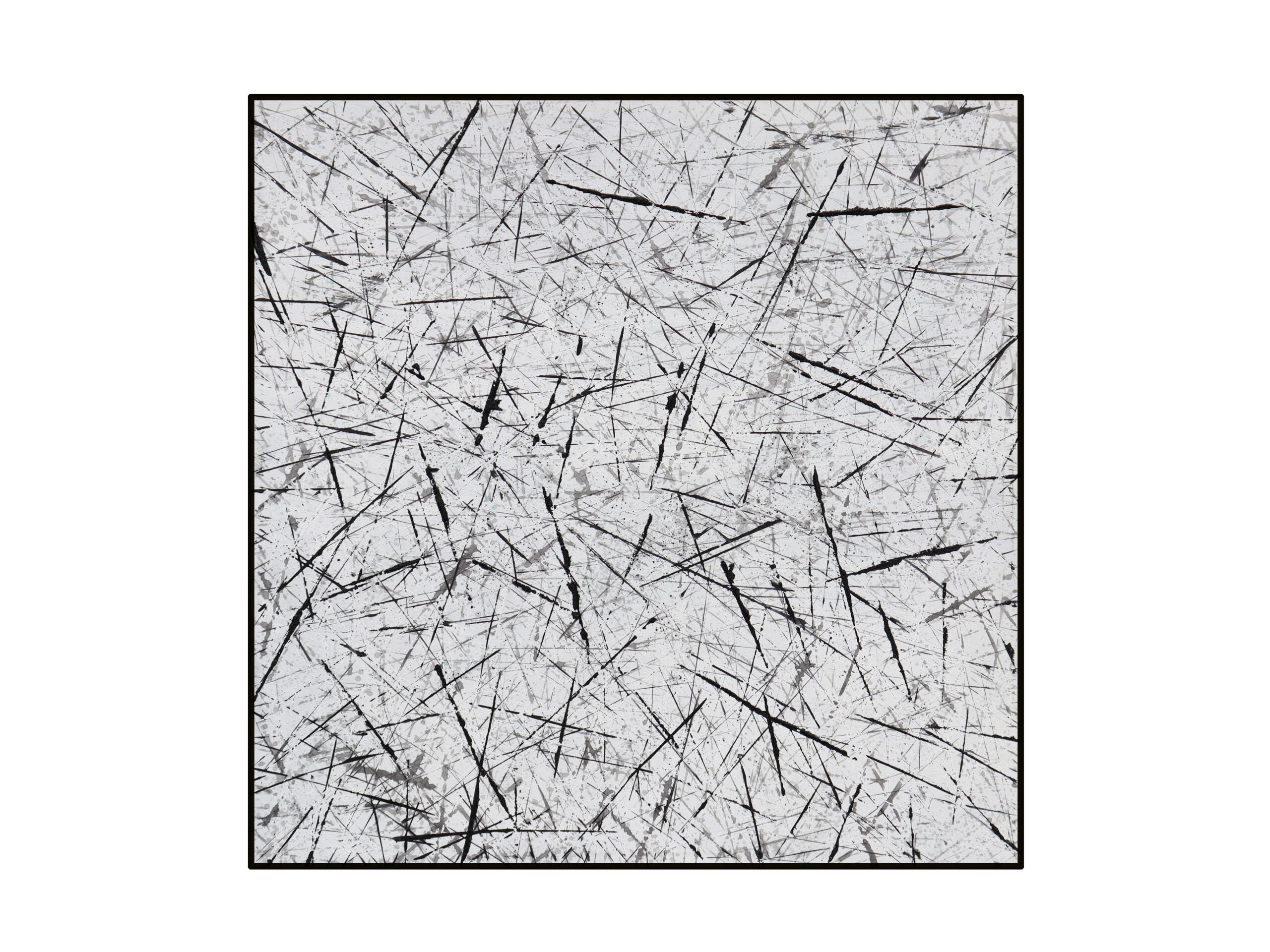 Dramatic Composition IV Painting - Grey and Black