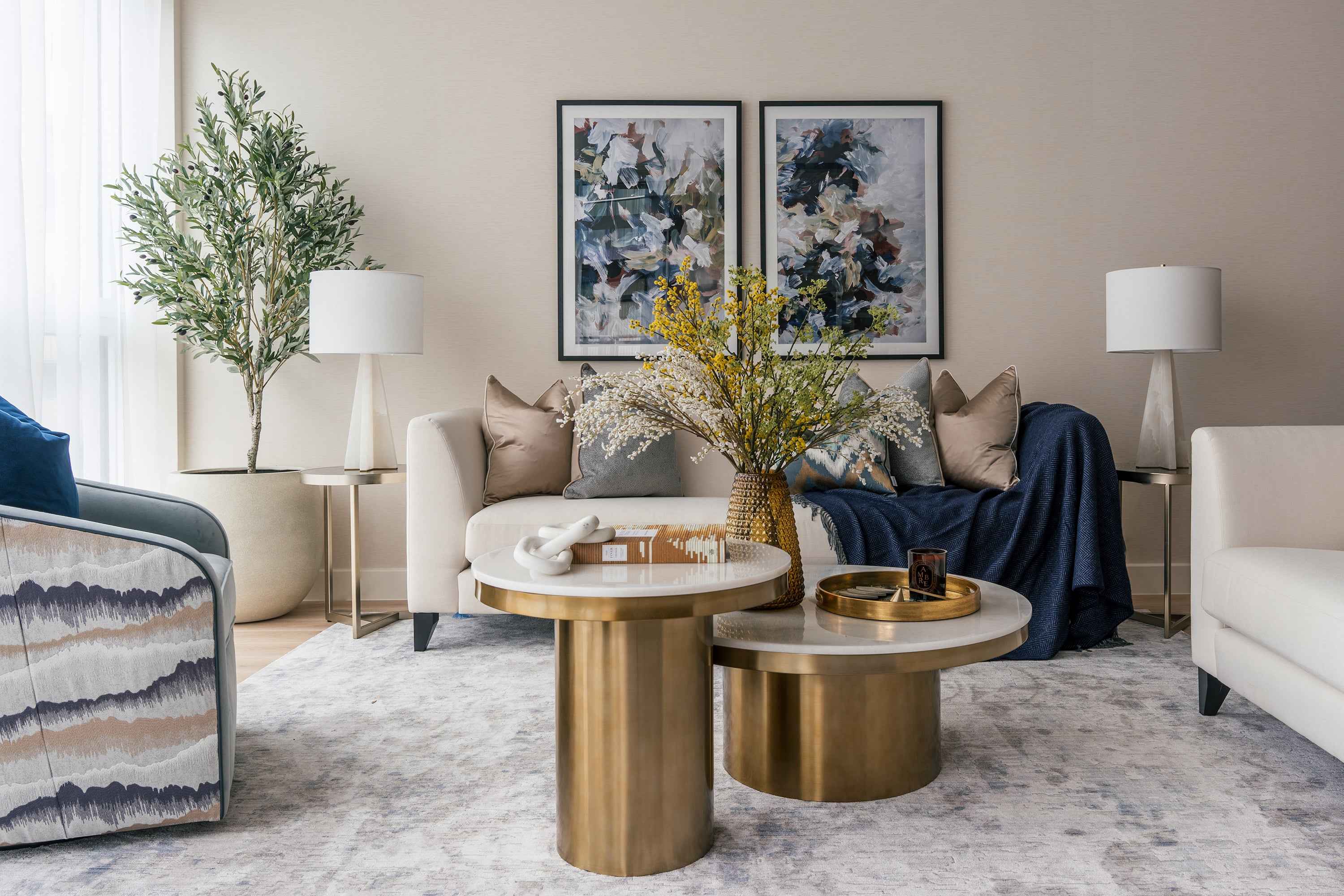 Camden Side Table - White Marble