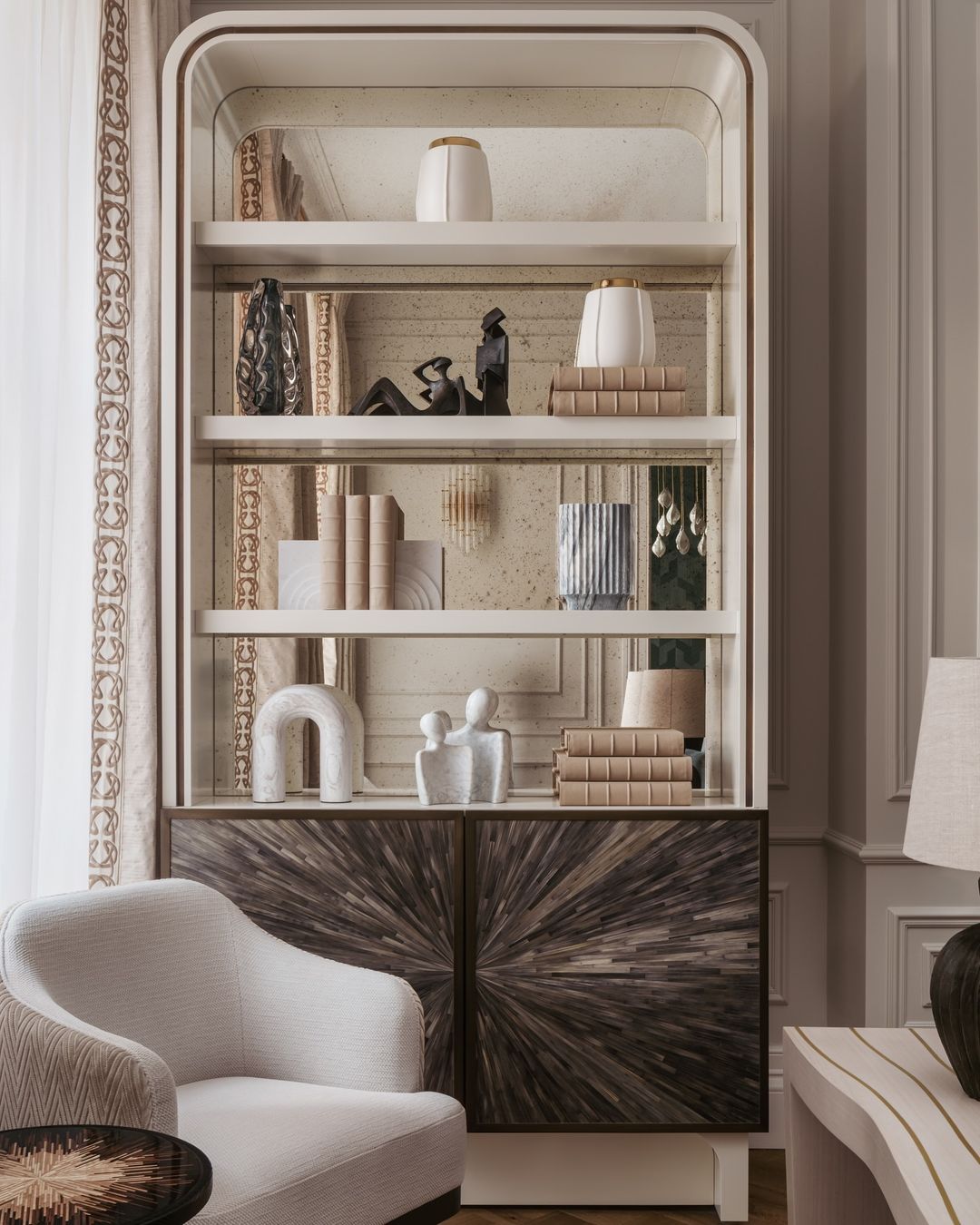 Isla Sitting Lady Sculpture - Black Ceramic