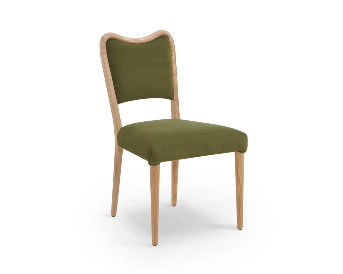 Adelaide Dining Chair - Kaster II Olive & Brushed Natural Wood