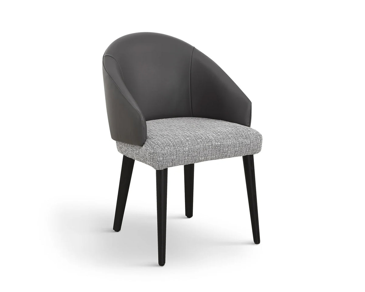 Agadir Dining Chair (Crib 5) - Kelpa Grey/Vegan Grey Leather