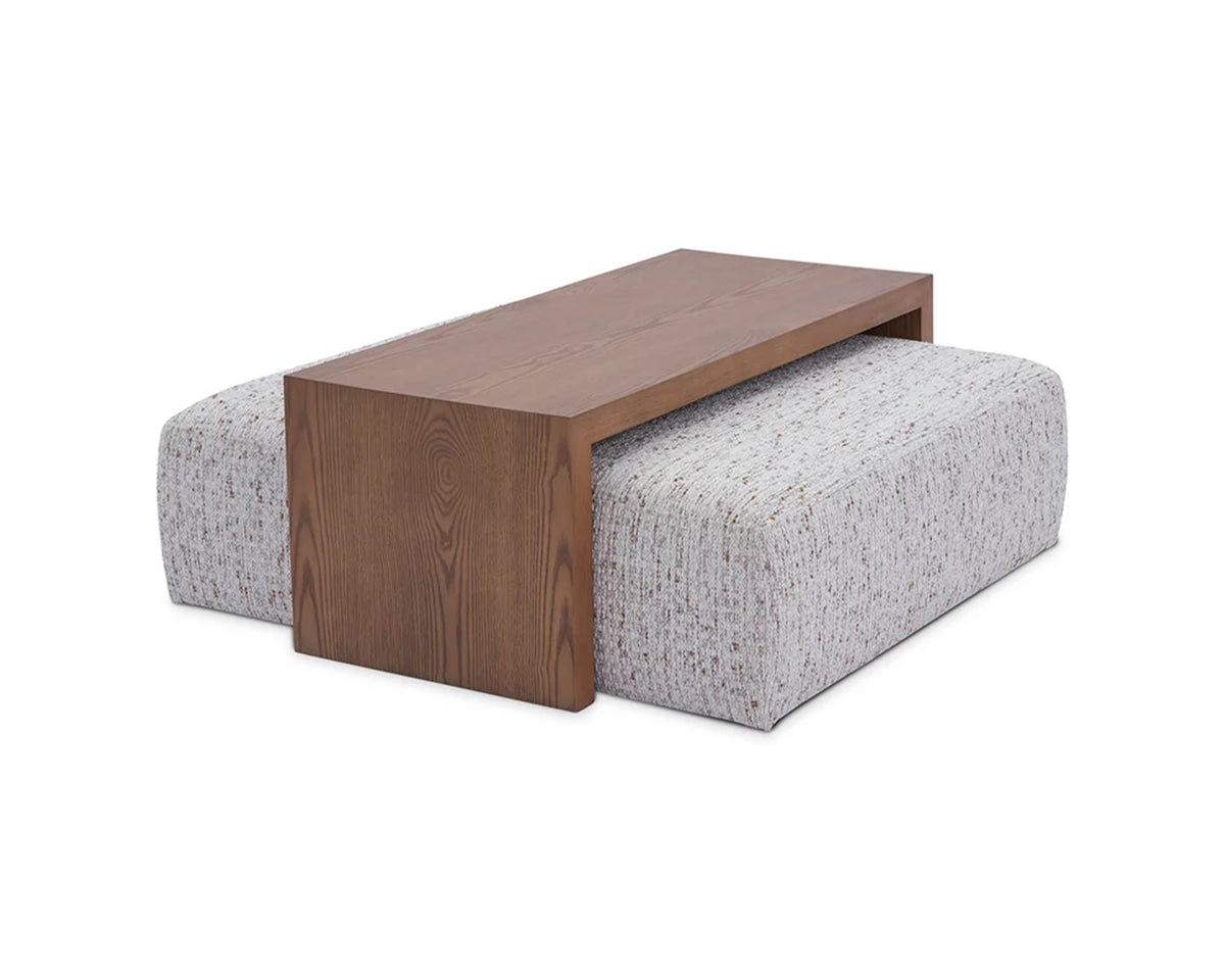 William Ottoman / Coffee Table - Norfolk Wheat/Mid Brown