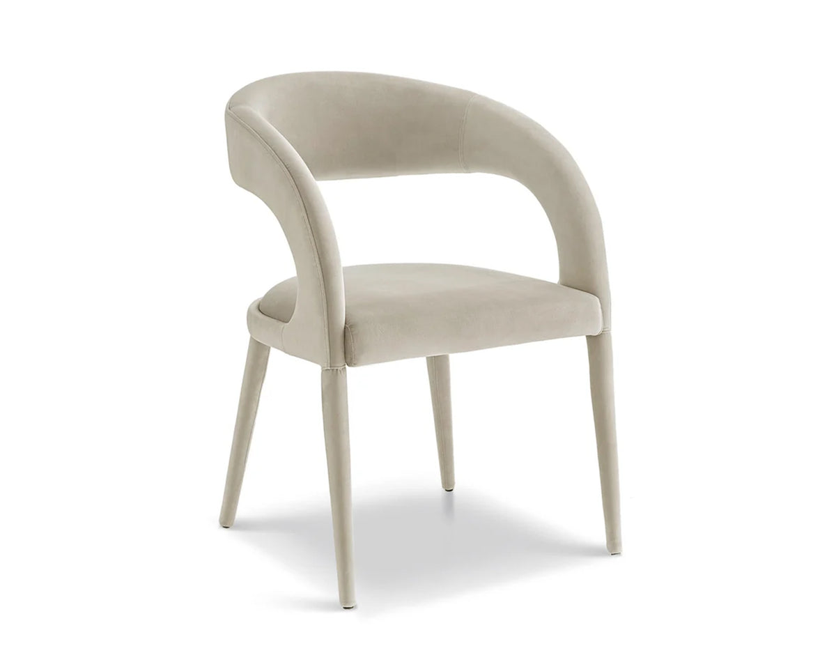 Salma Dining Chair - Gainsborough Ash Grey Velvet