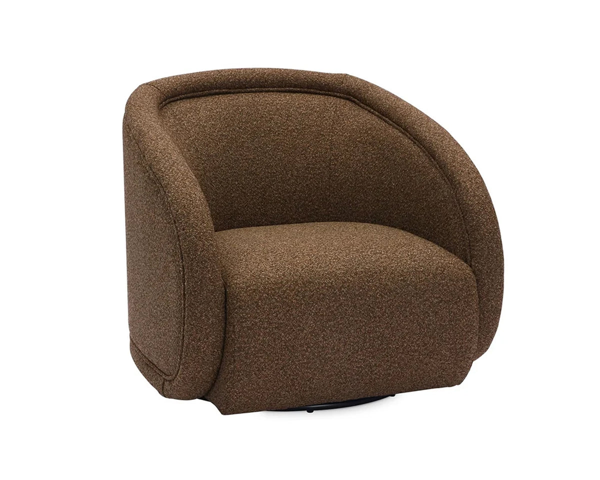 Alice Swivel Occasional Chair - Capella Fennel Seed | Matt Black Metal (Crib 5)