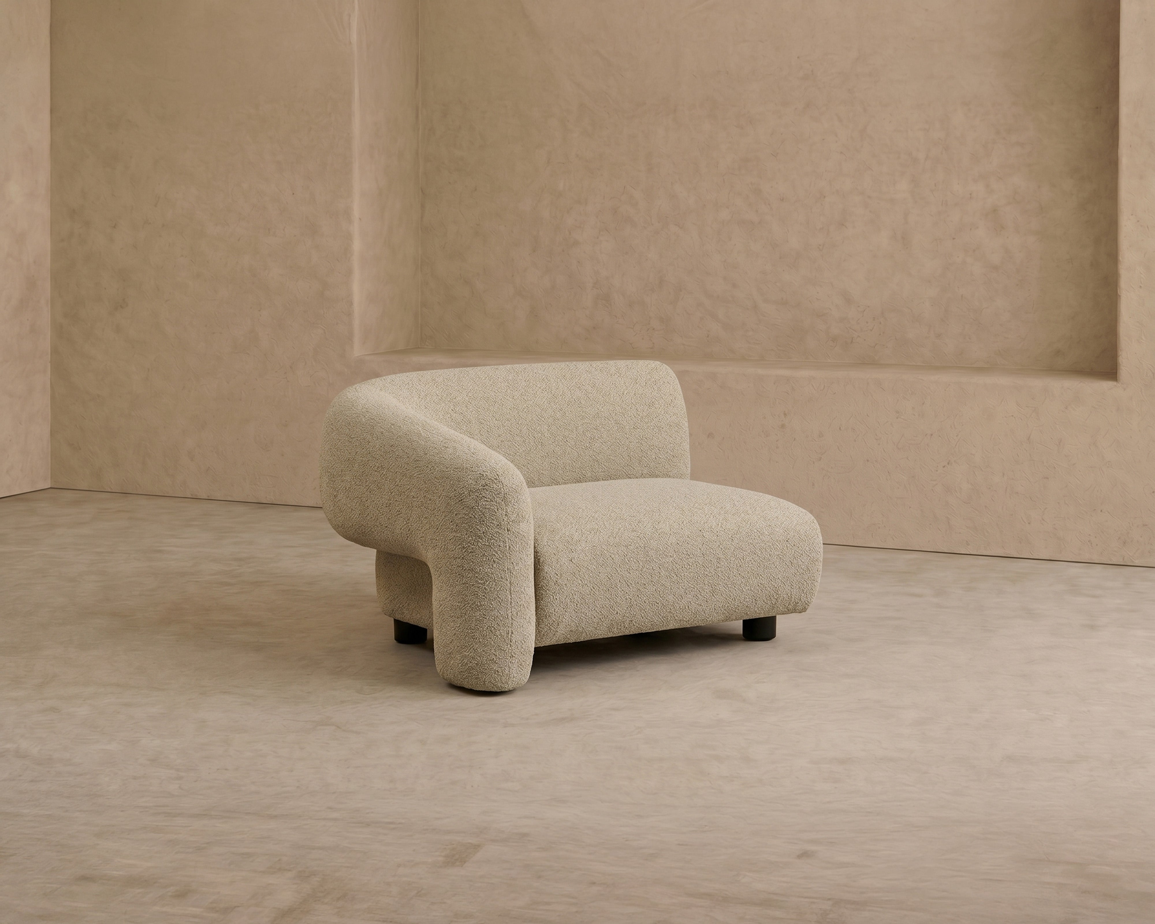 Erin Modular Sofa Right - Capela Sand/ Black