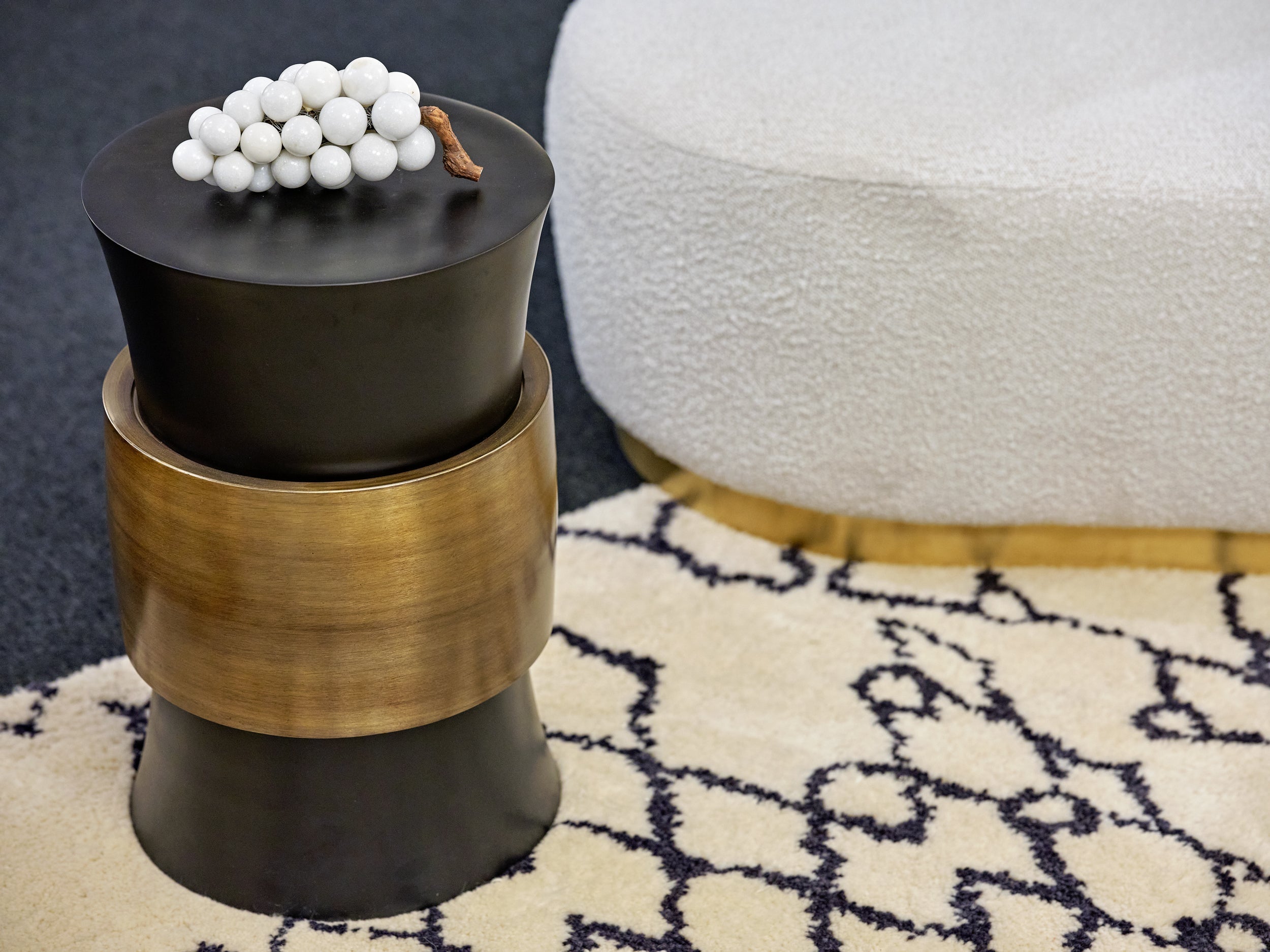 Abasi Side Table - Dark Bronze/Antique Brass