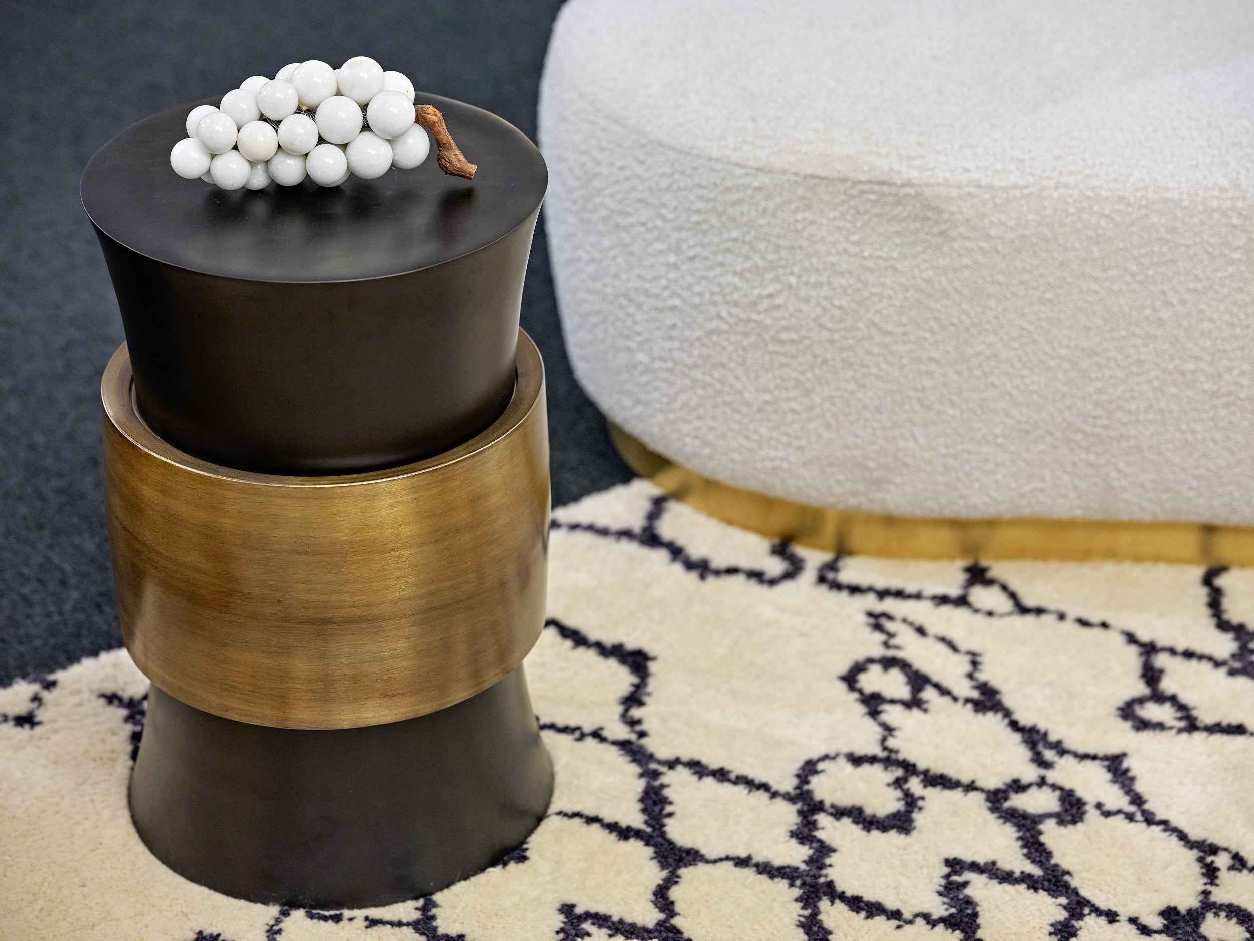 Abasi Side Table - Dark Bronze/Antique Brass