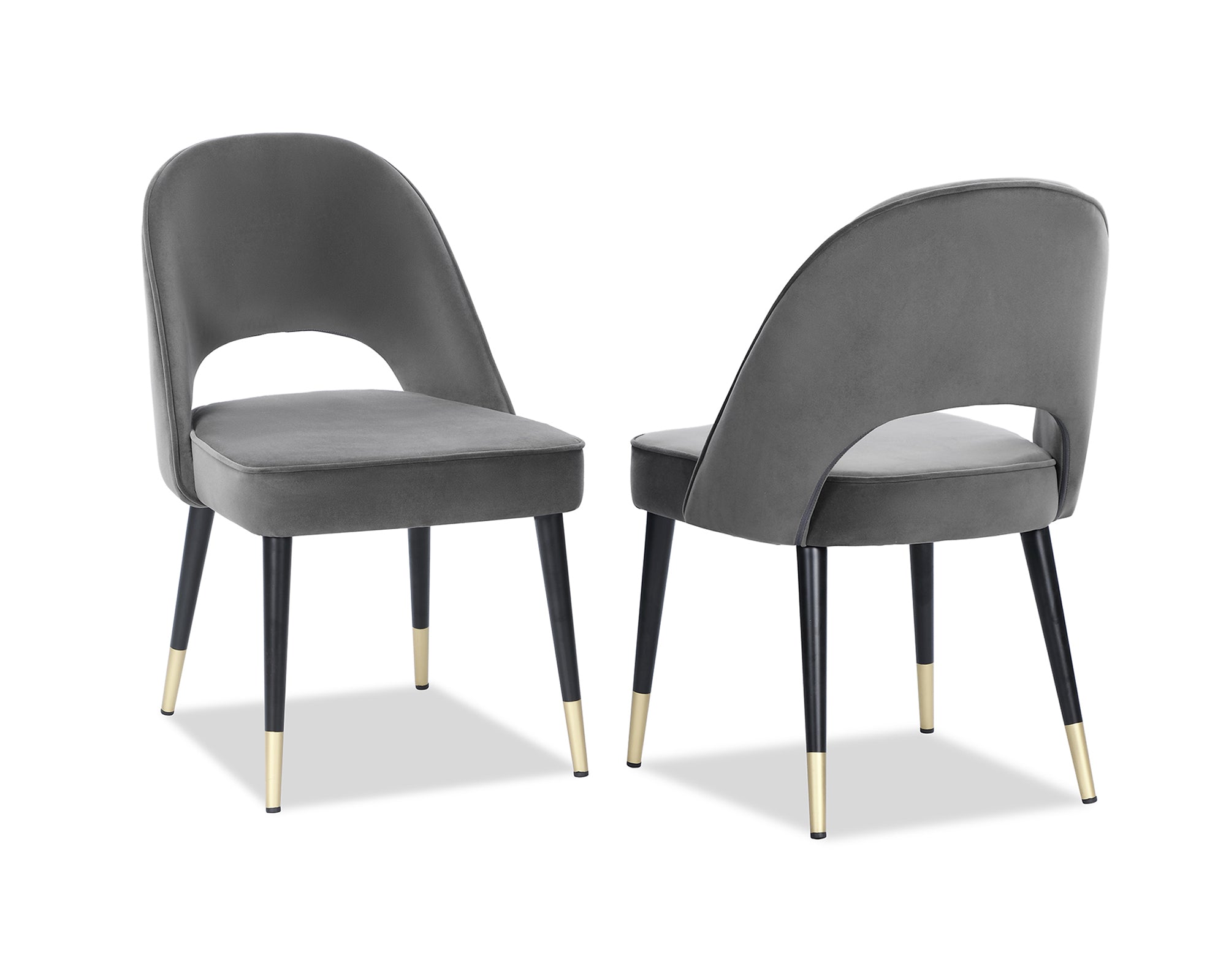 Yves Dining Chair (set of 2) - Kaster II Slate Velvet