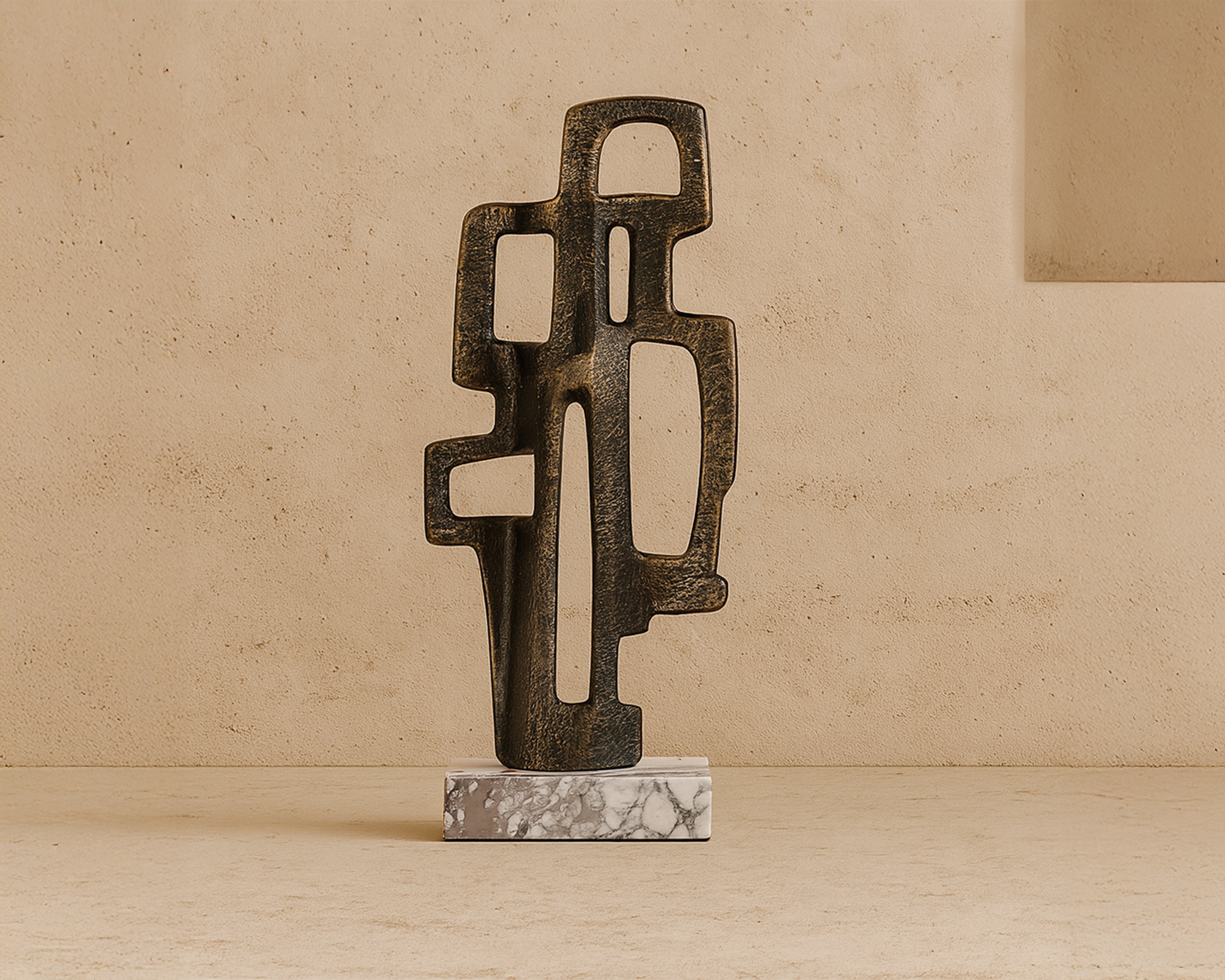 Talos Sculpture - Dark Bronze/Marble