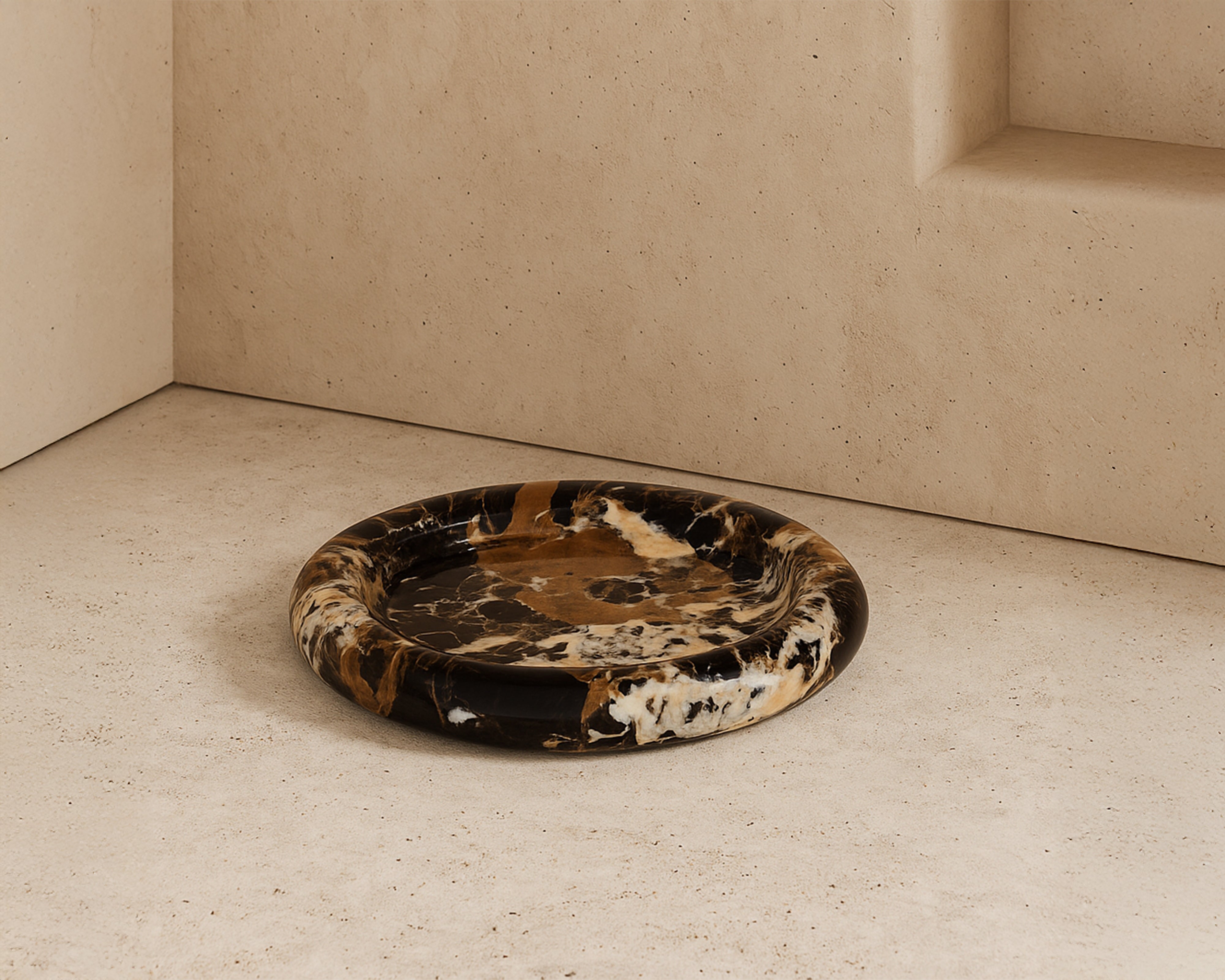 Ophira Tray - Black & Gold Marble