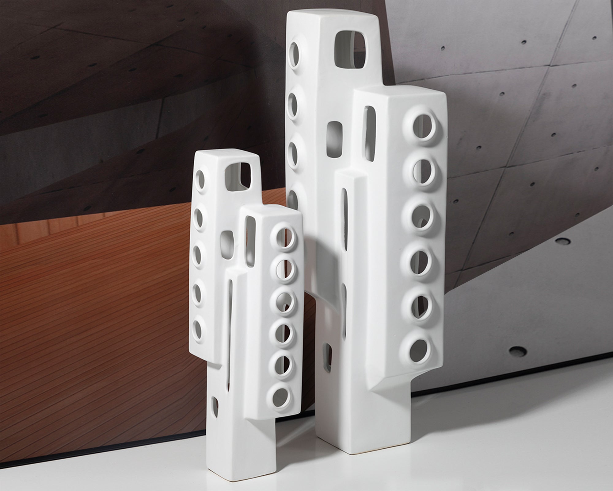 Elm I Sculpture - White Ceramic