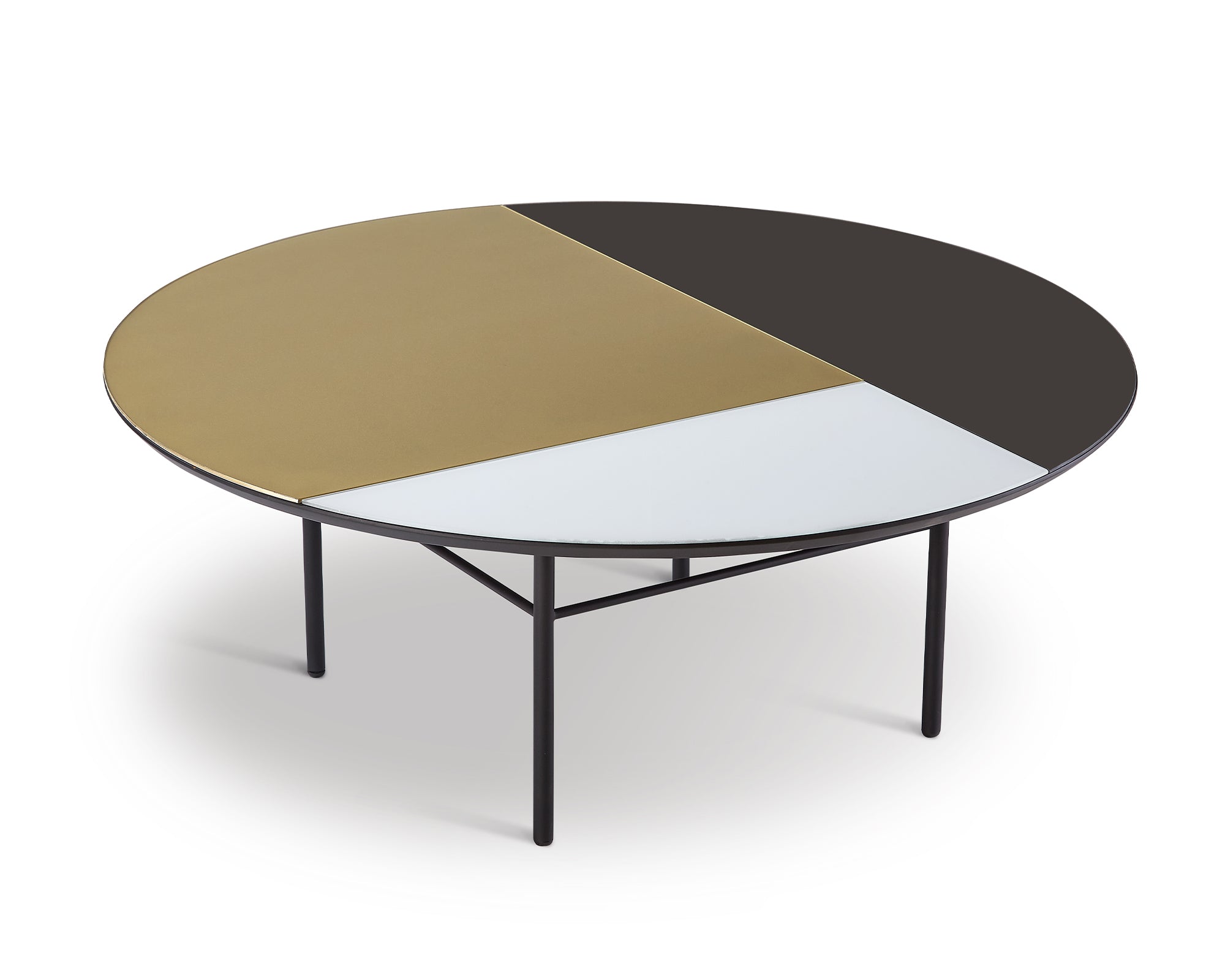 Orphenus Coffee Table - Matt Black on Steel