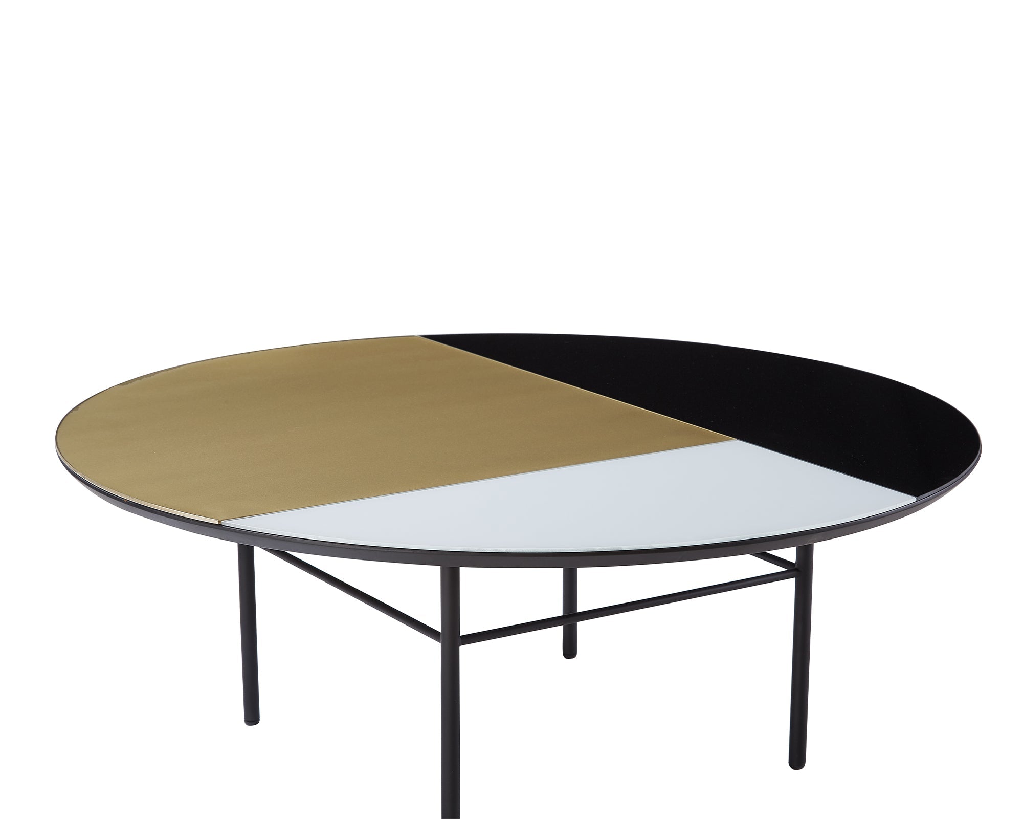 Orphenus Coffee Table - Matt Black on Steel
