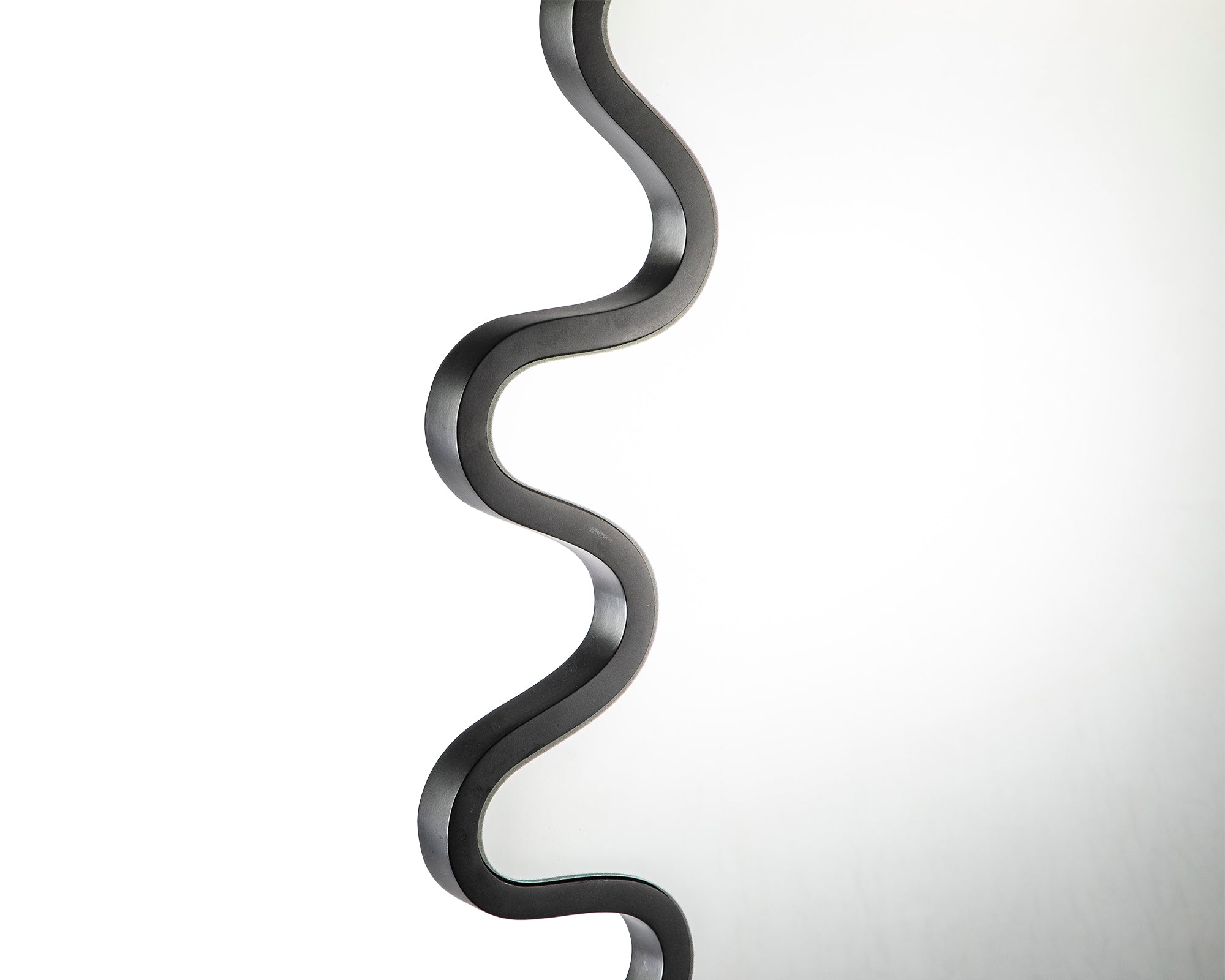 Naga Mirror - Matt Black Wood