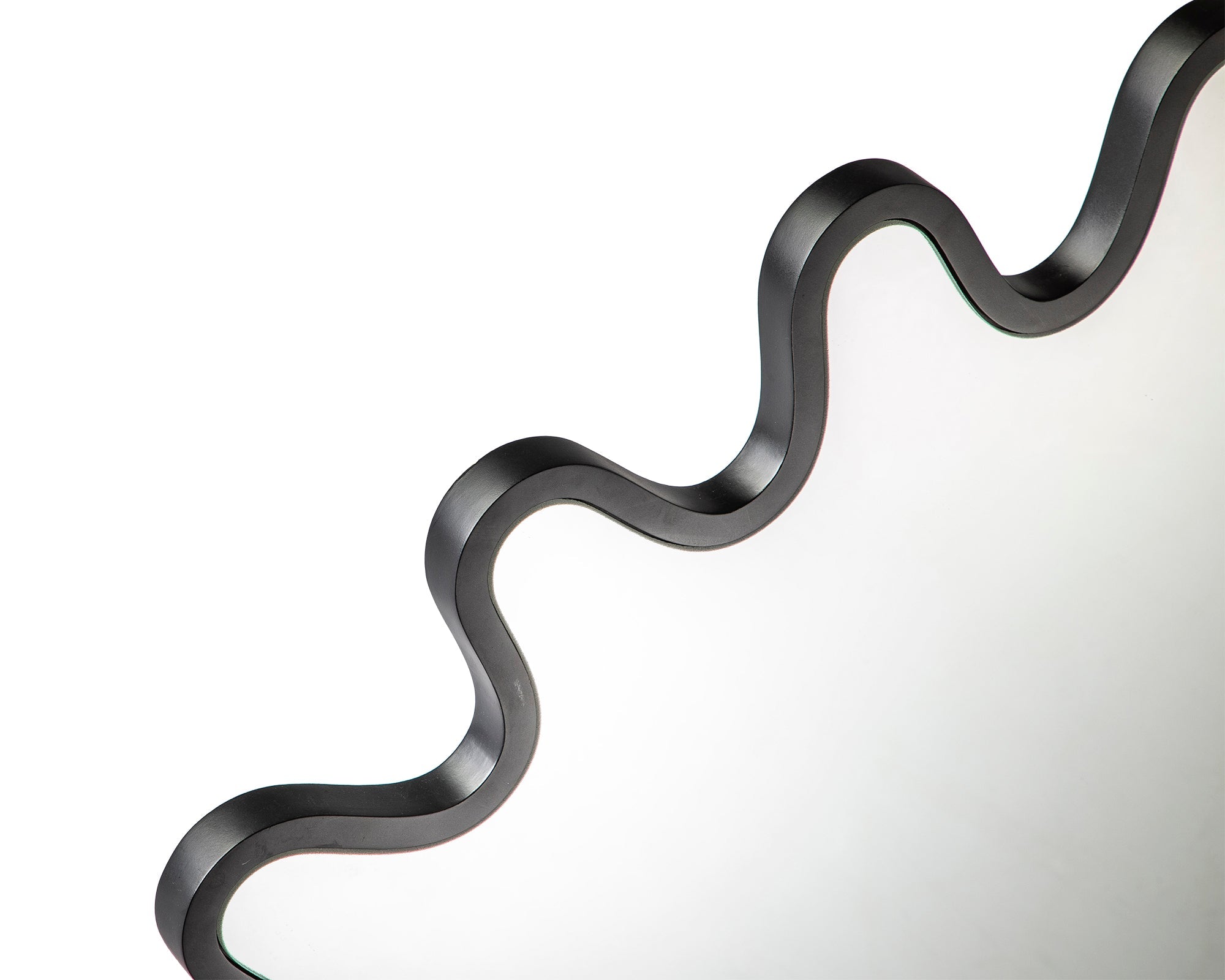 Naga Mirror - Matt Black Wood