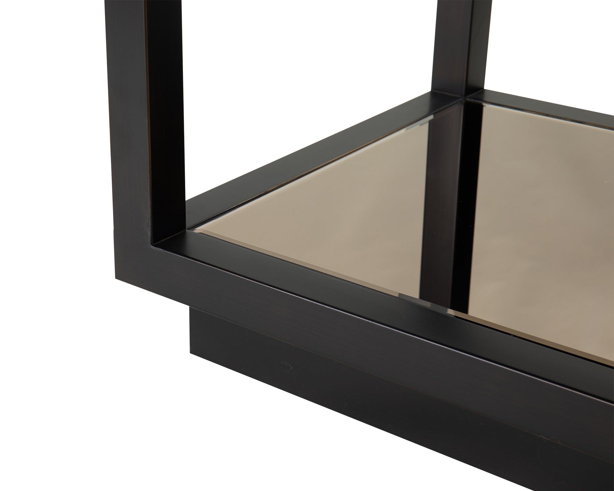 Mali Side Table - Antique Bronze and Tinted Glass