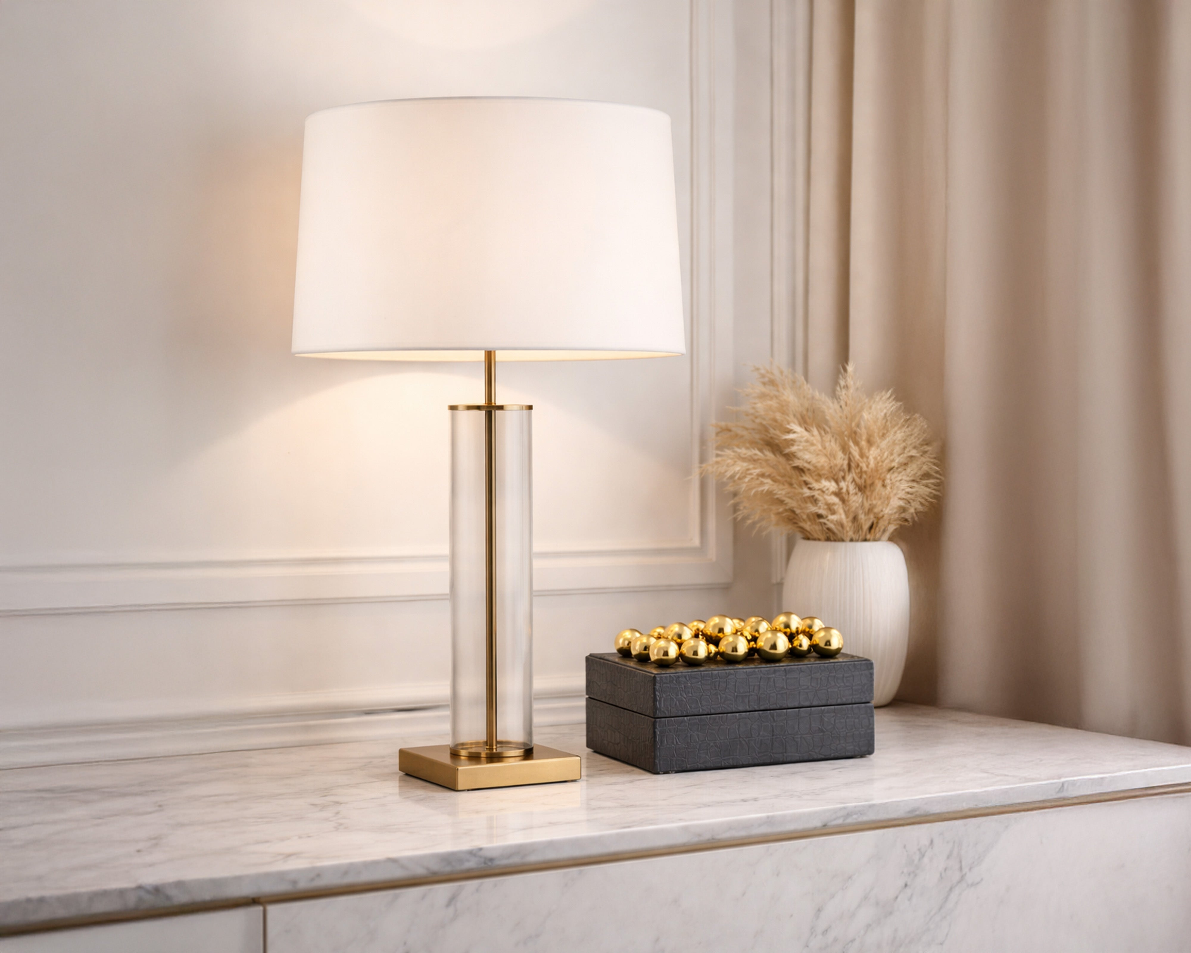 Norman Table Lamp - Antique Brass