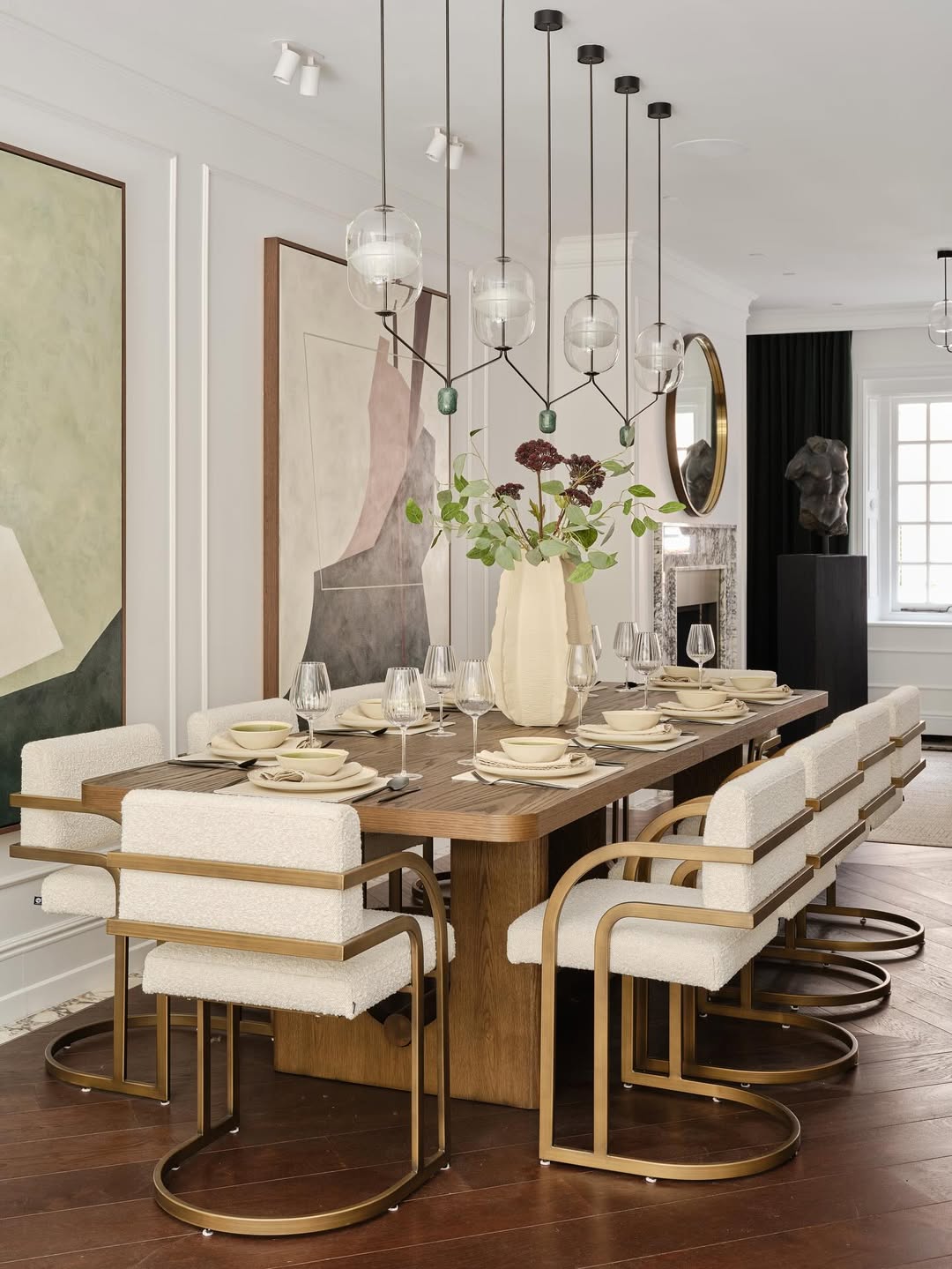 Dylan Dining Chair - Boucle Sand, Bronze