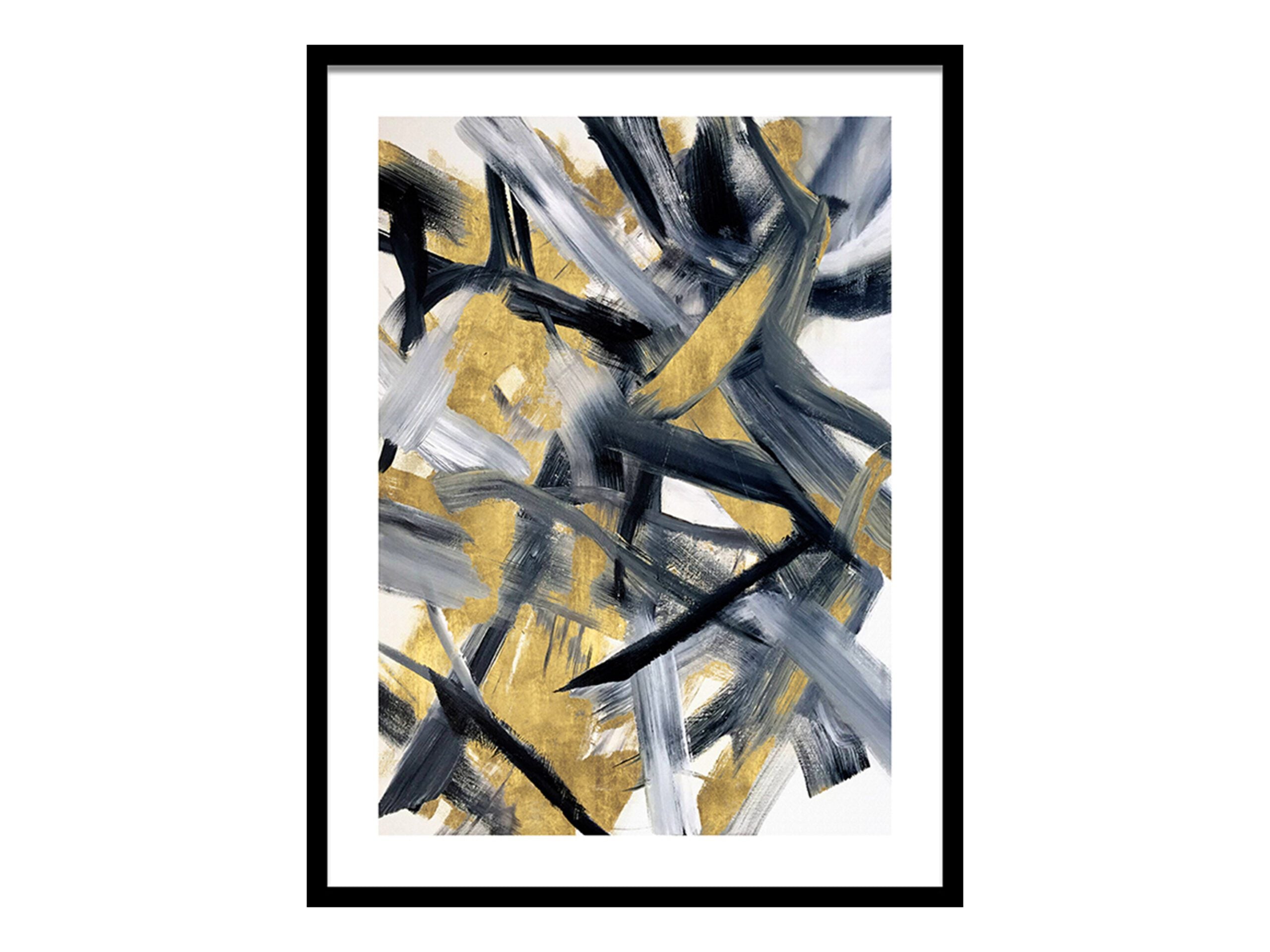Nayman II Print - Gold and Grey