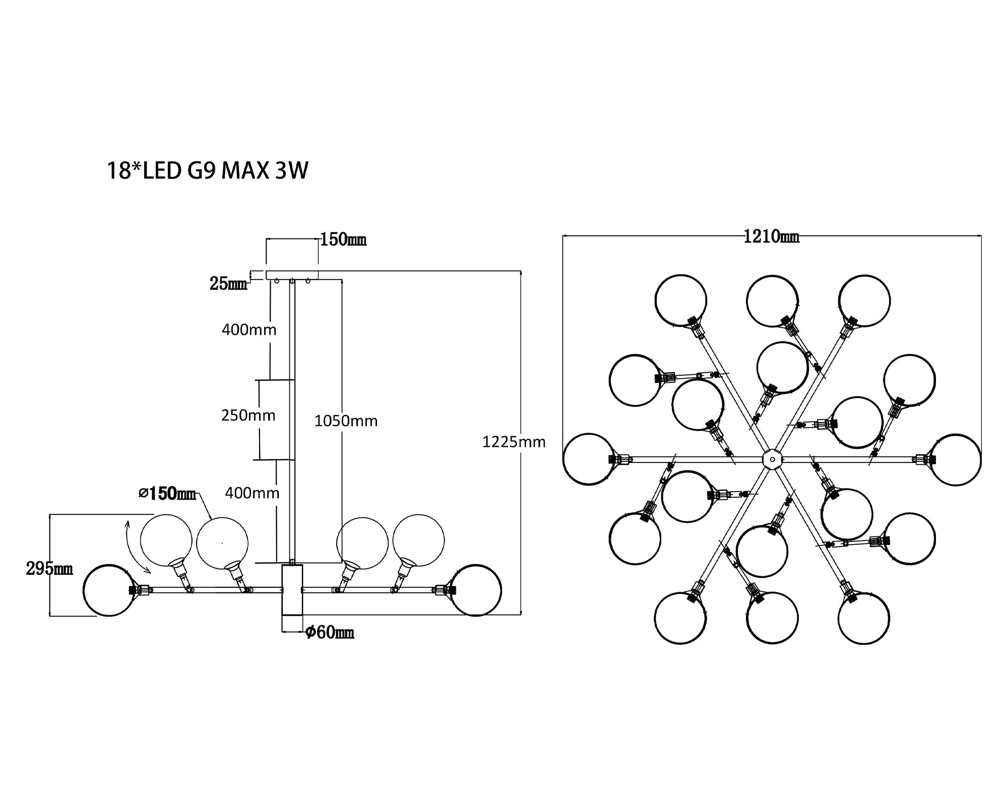 Baldwin Ceiling Lamp - Antique Brass
