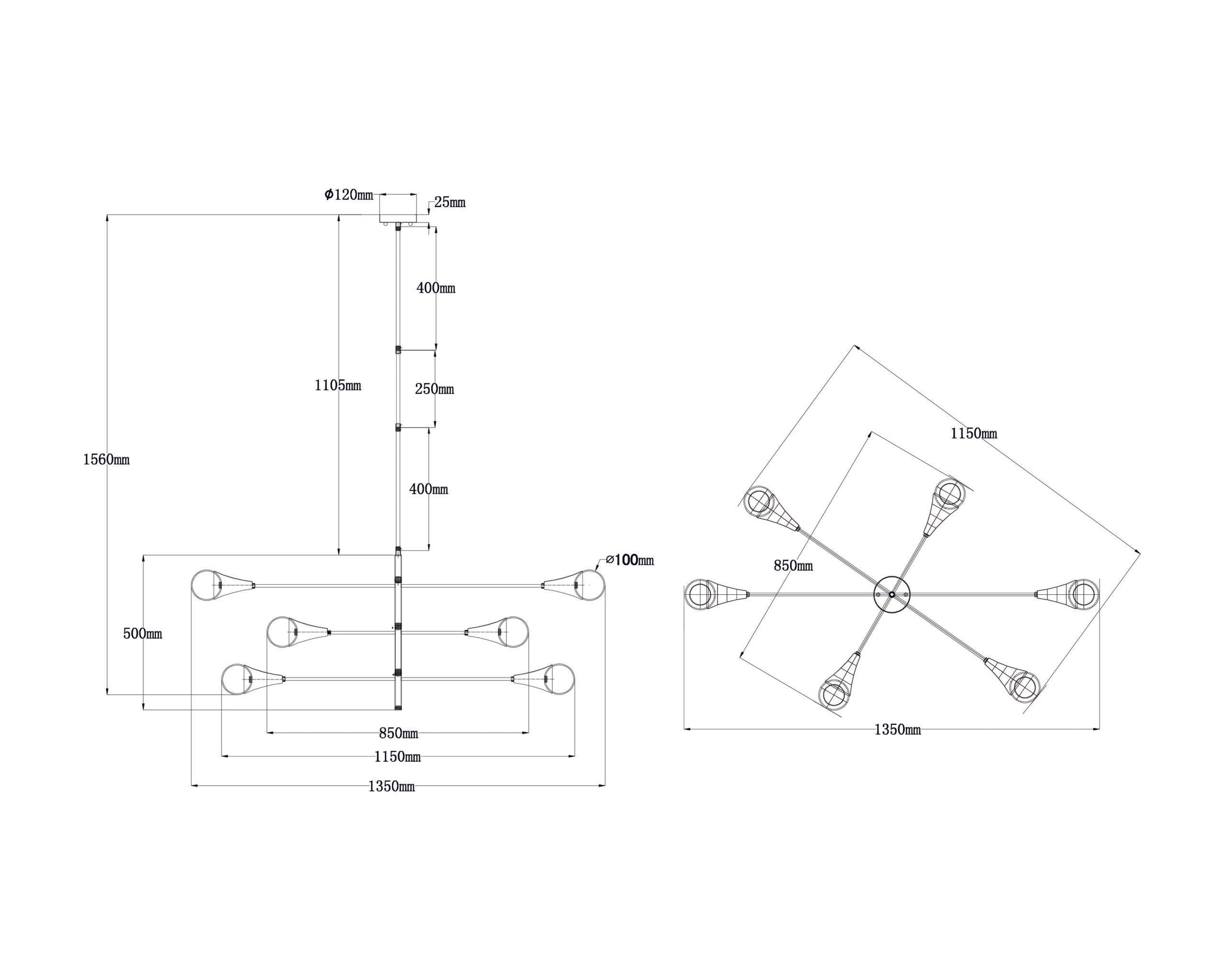 Kendal Pendant Lamp - Matt Black Steel, White Glass