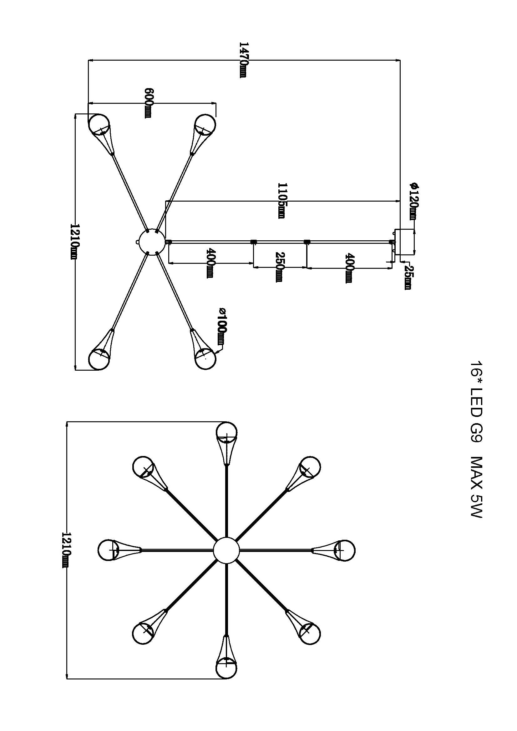 Gamma Pendant Lamp - Black Antique Brass