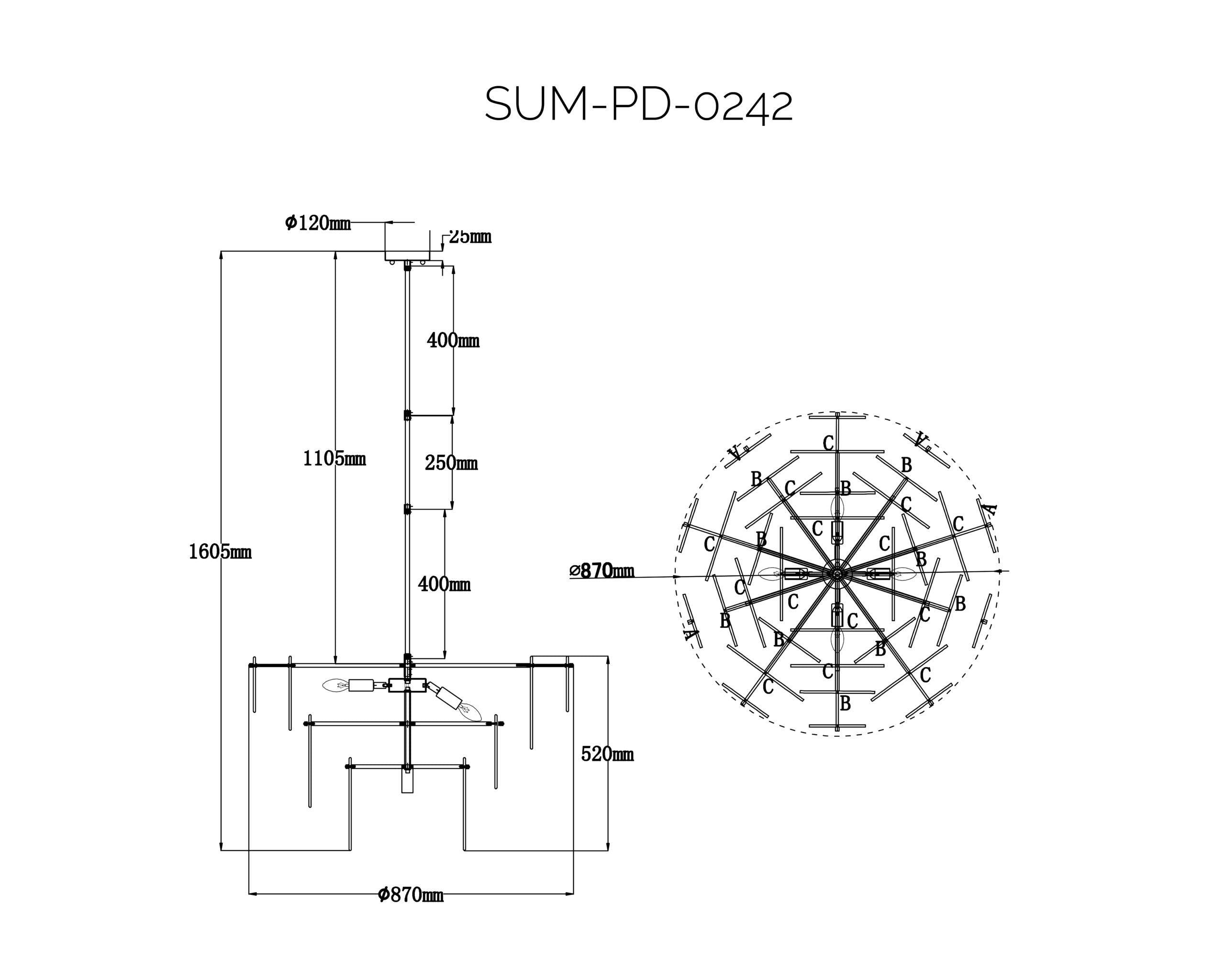 Adagio Pendant Lamp - White Antique Brass