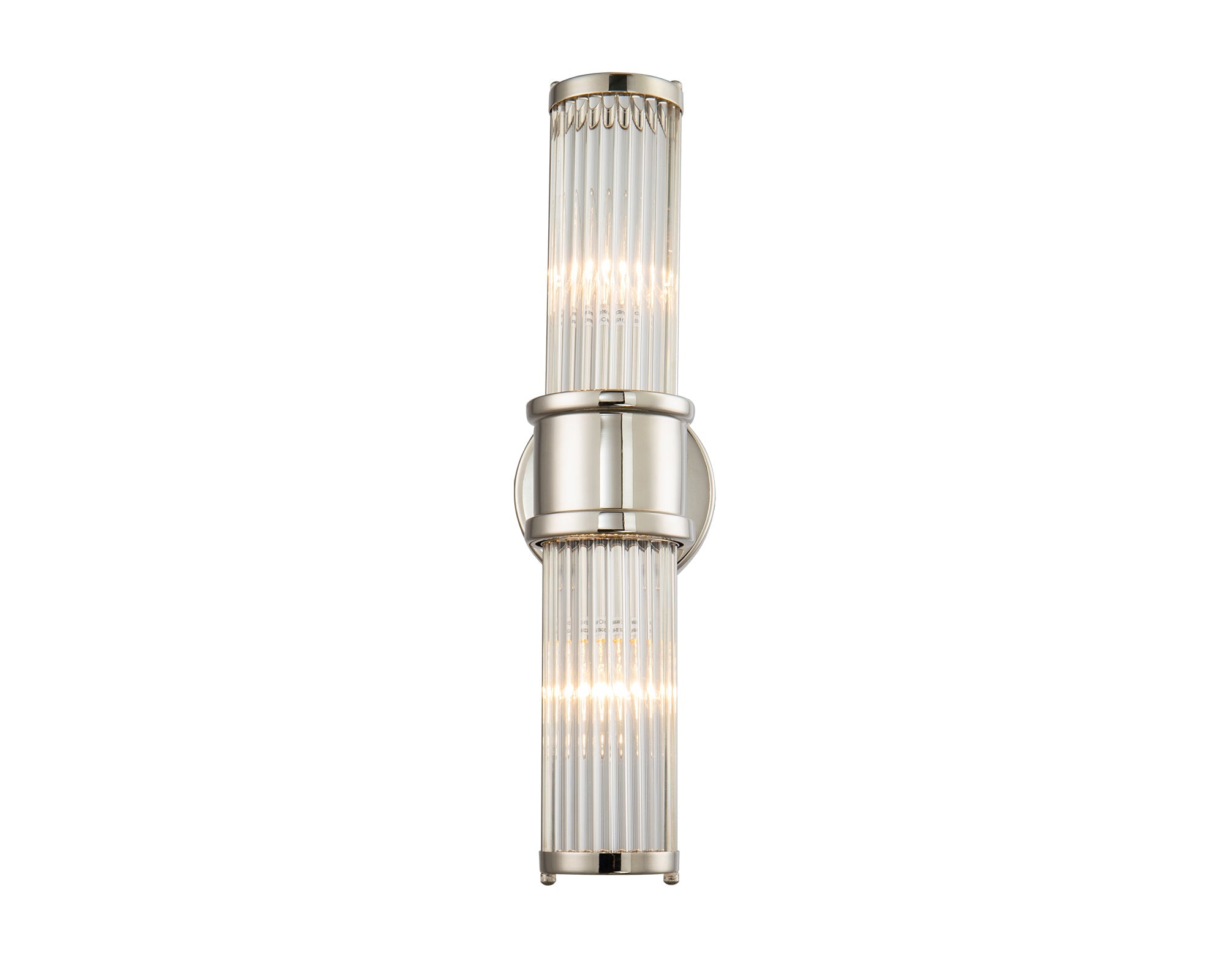 Preston Wall Light - Polished Nickel Finish, Glass