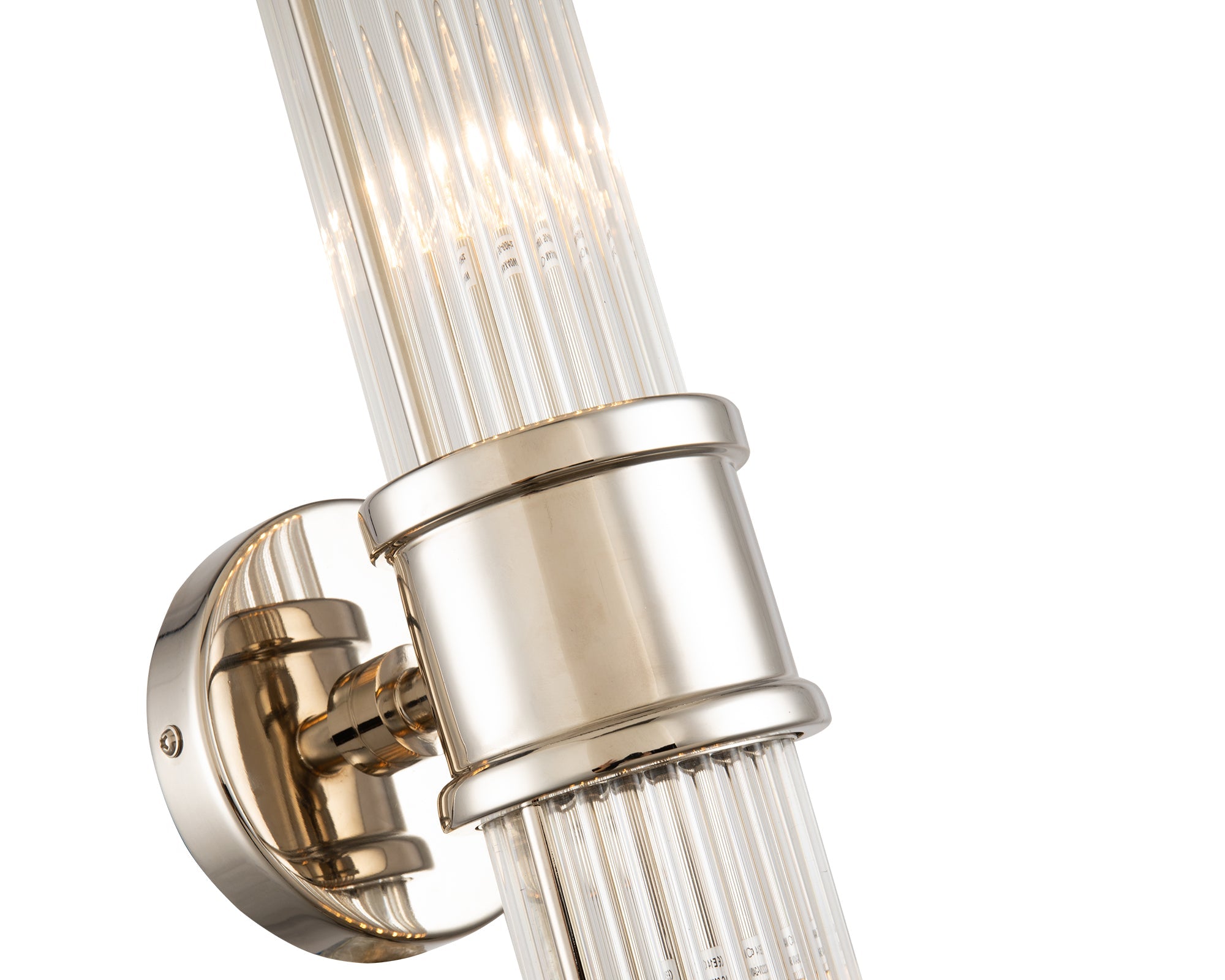Preston Wall Light - Polished Nickel Finish, Glass