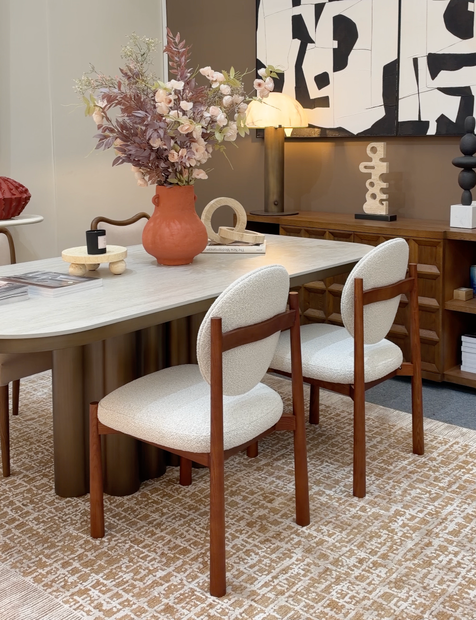 Latina Dining Chair (set of 2) - Capella Ivory & Mid Brown