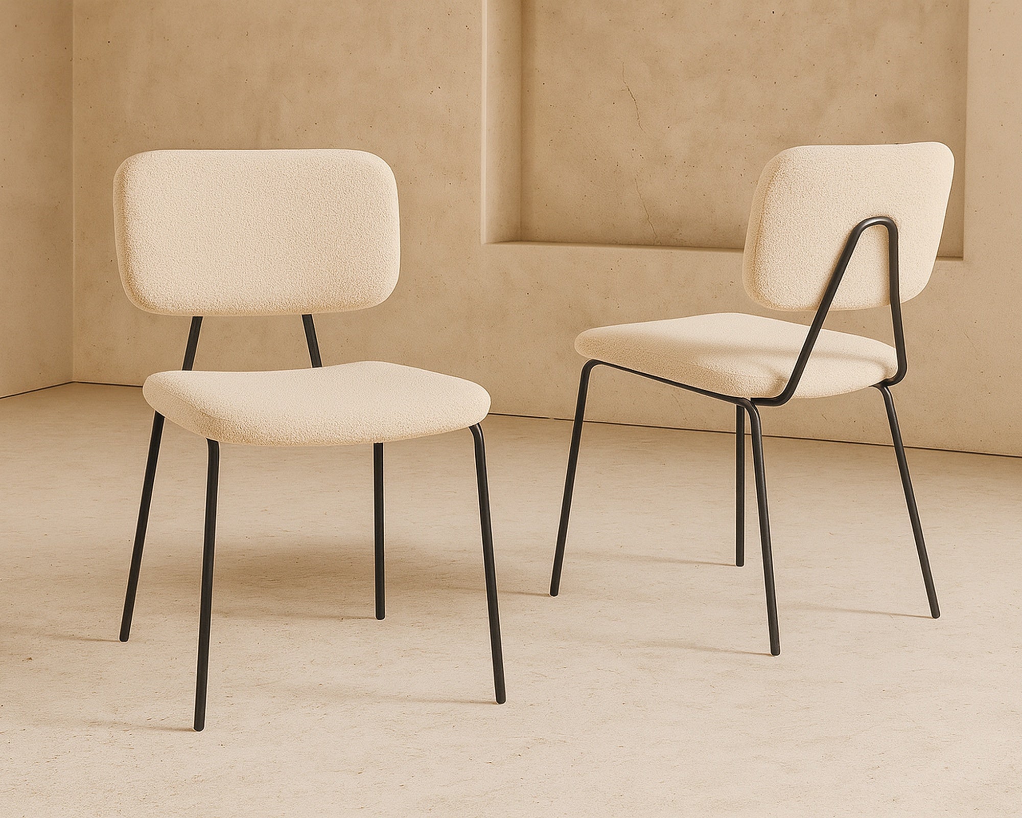 Tatini Dining Chair - Boucle Sand (Set of 2)